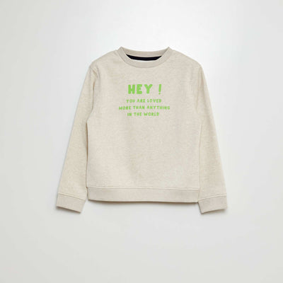 Printed round-neck sweatshirt GREY