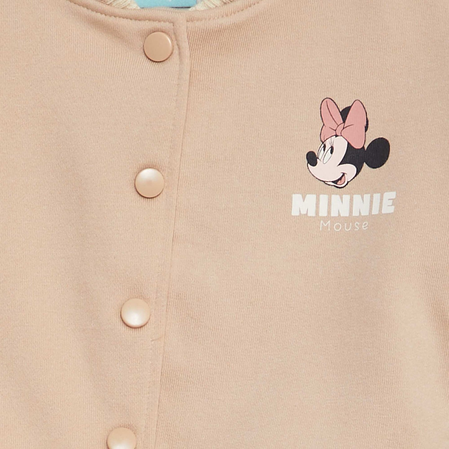 'Disney' two-tone sweatshirt fabric jacket BEIGE