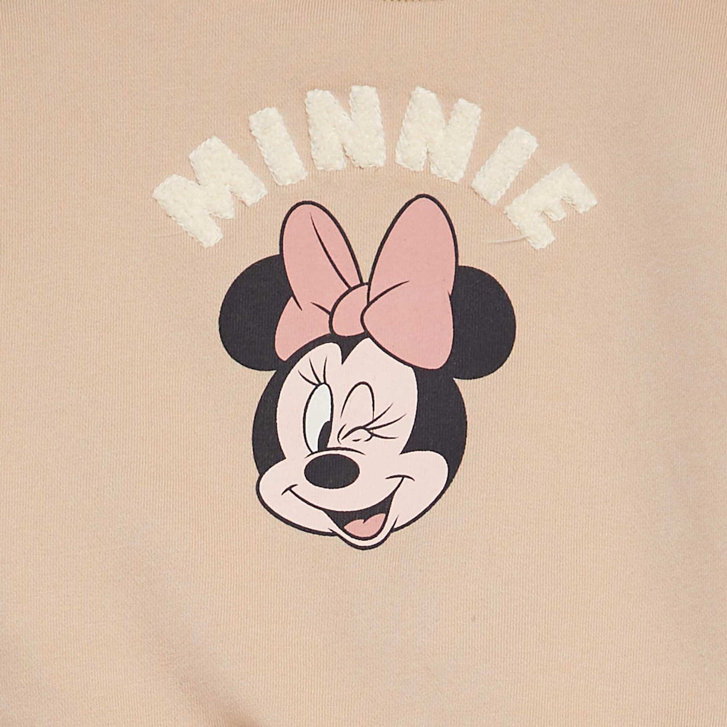 'Disney' two-tone sweatshirt fabric jacket BEIGE