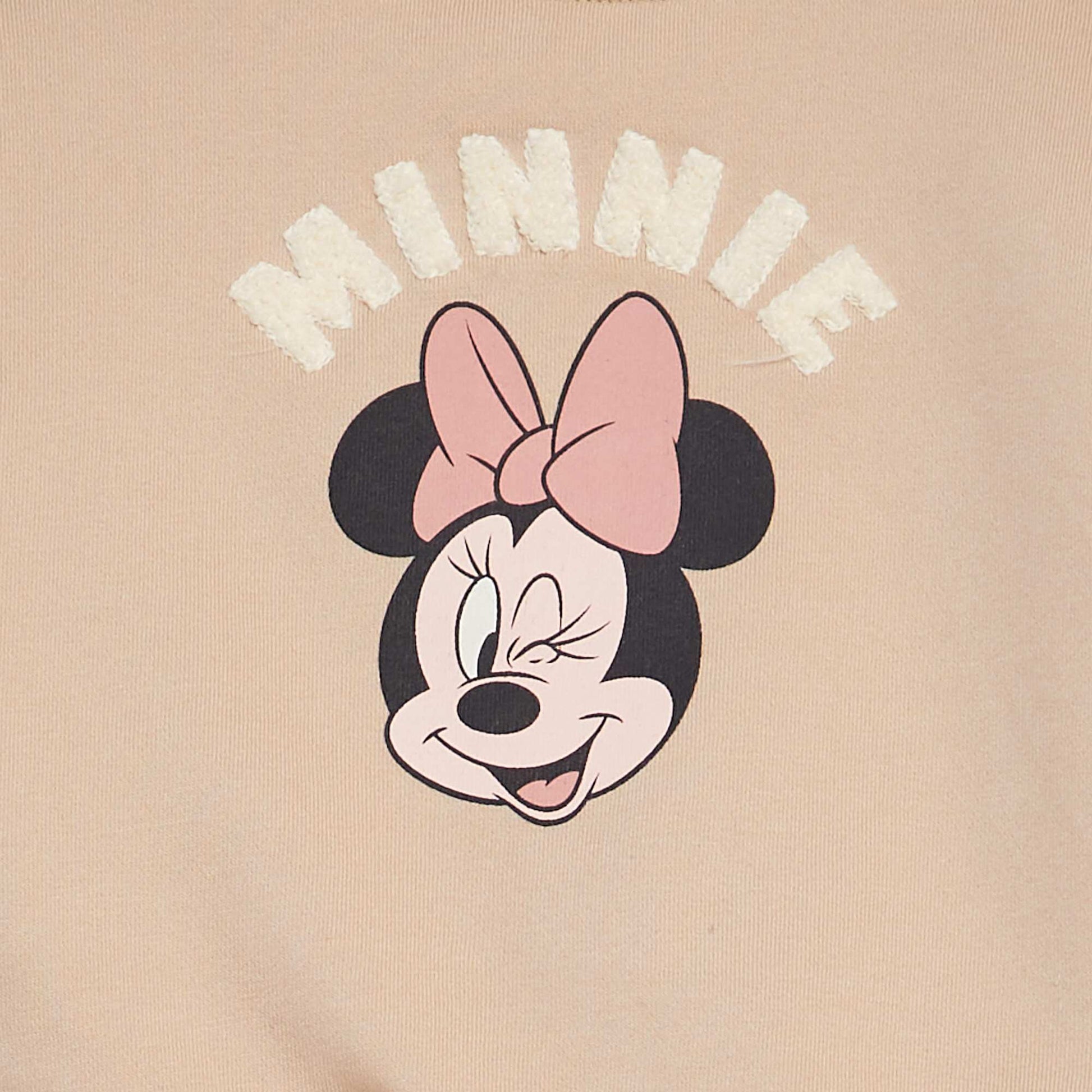 'Disney' two-tone sweatshirt fabric jacket BEIGE