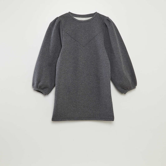 Plain sweatshirt dress GREY