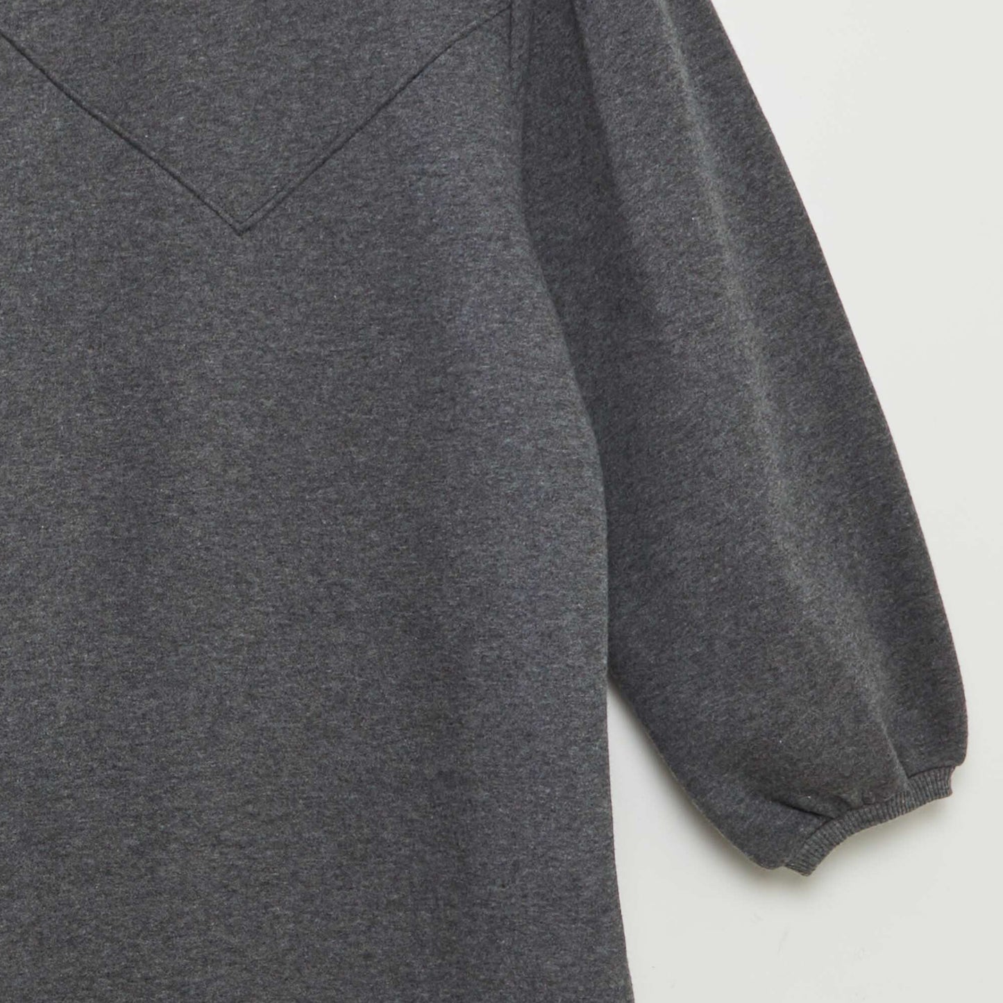 Plain sweatshirt dress GREY