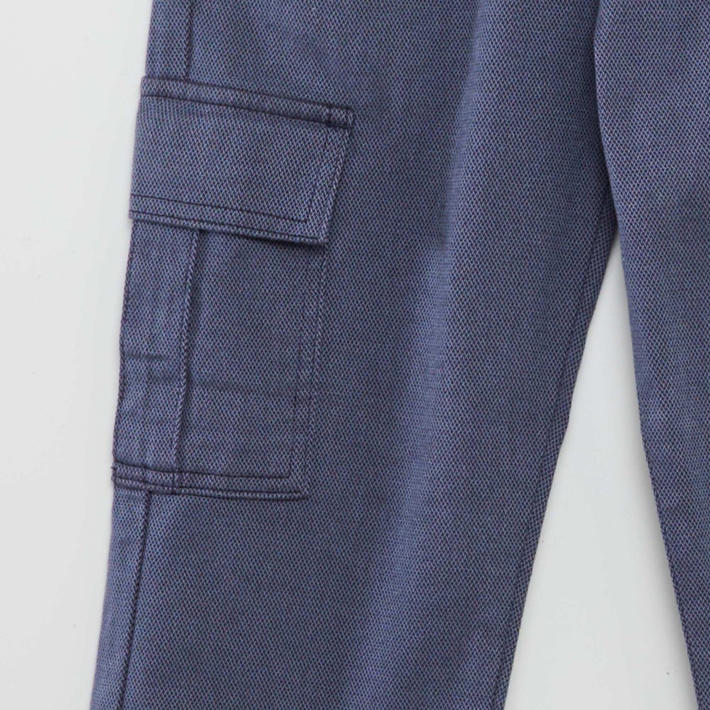 Herringbone trousers with flap pockets BLUE