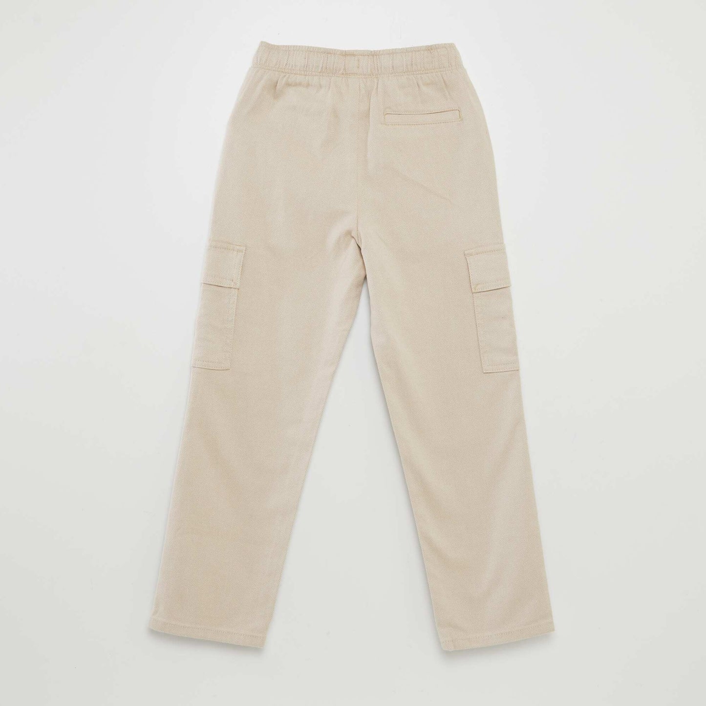 Herringbone trousers with flap pockets WHITE