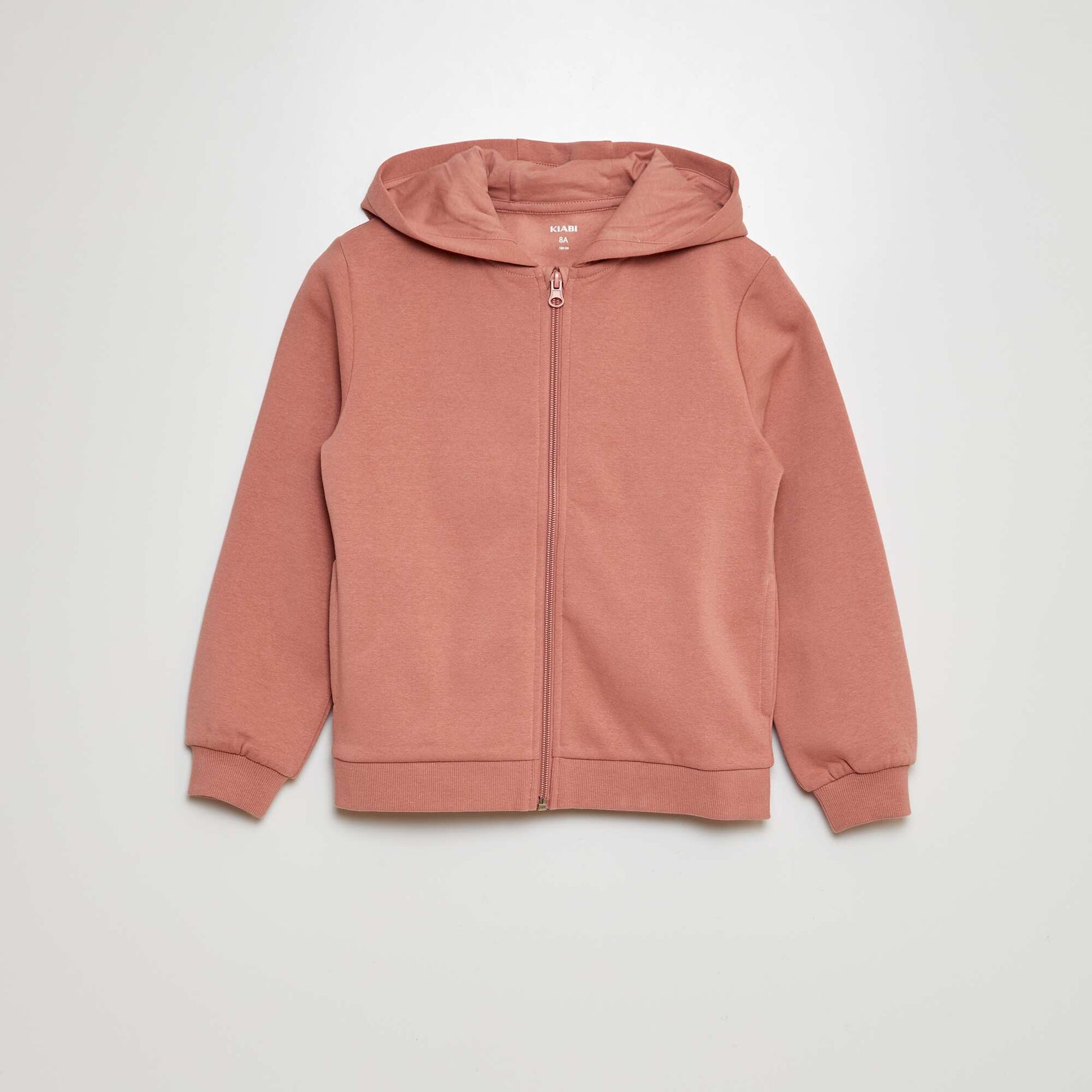 Zip-up hooded sweatshirt PINK