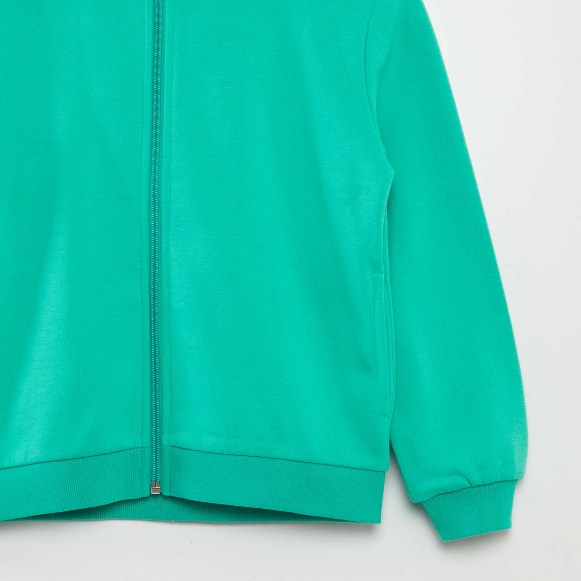 Zip-up hooded sweatshirt GREEN