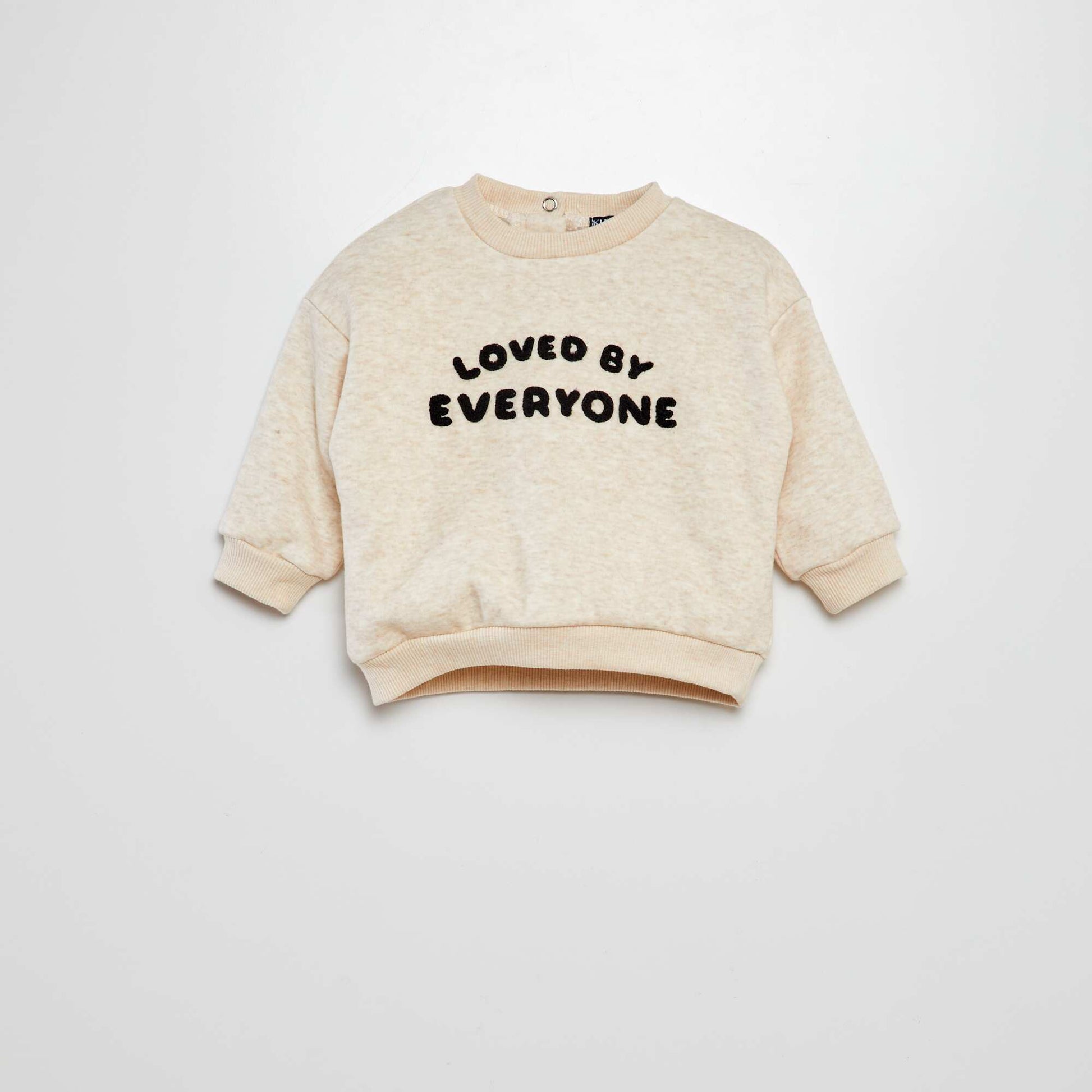 Sweatshirt fabric sweater BEIGE