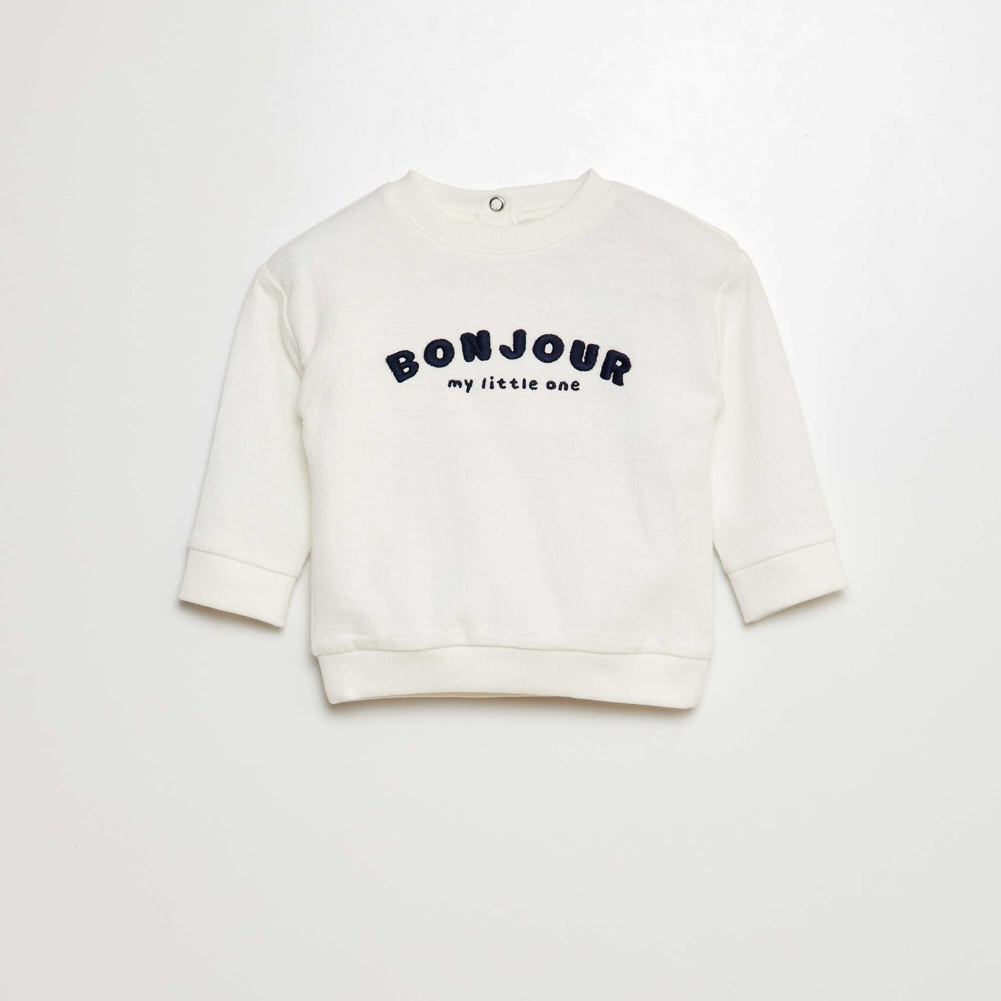Interlock knit T-shirt WHITE