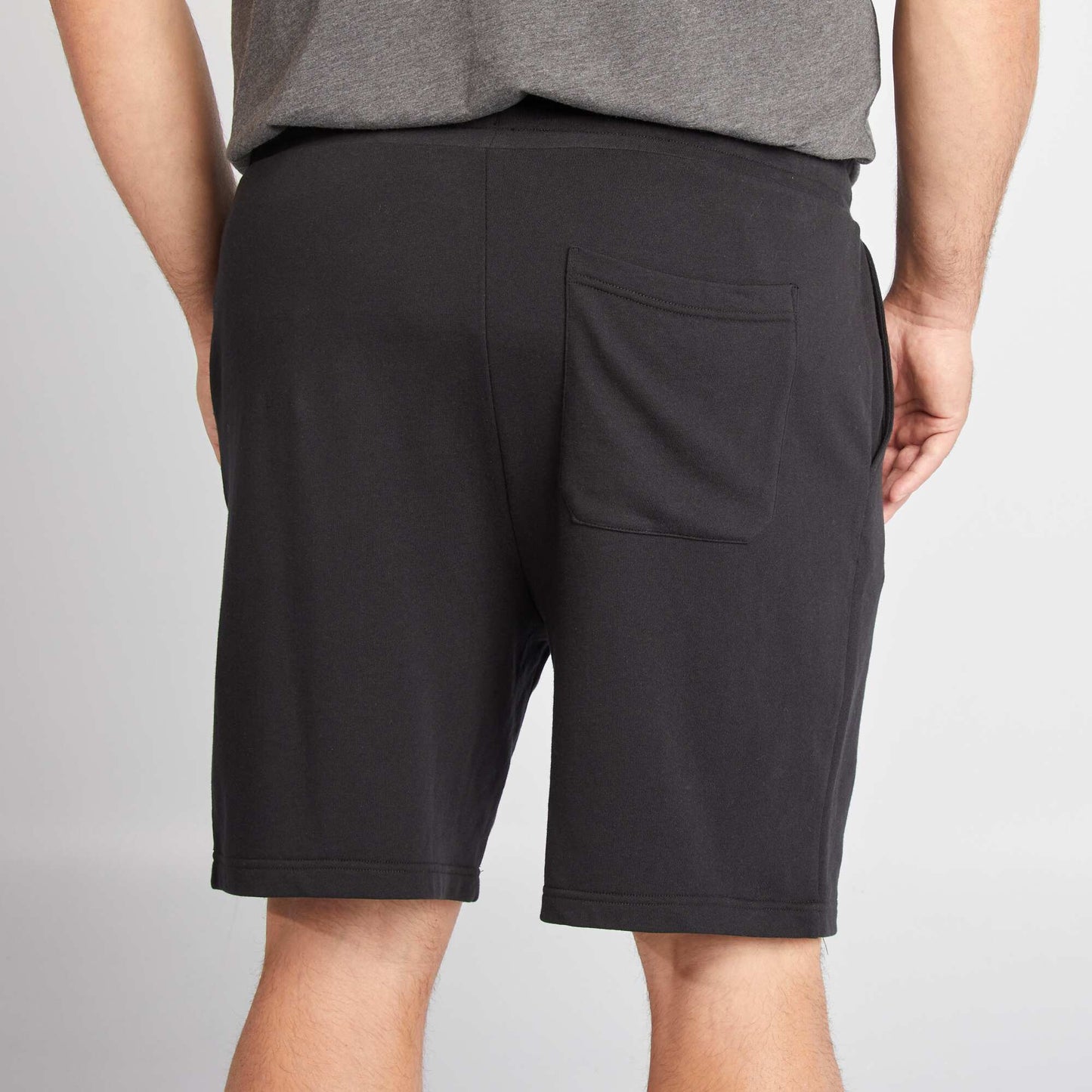 Sweatshirt fabric shorts BLACK