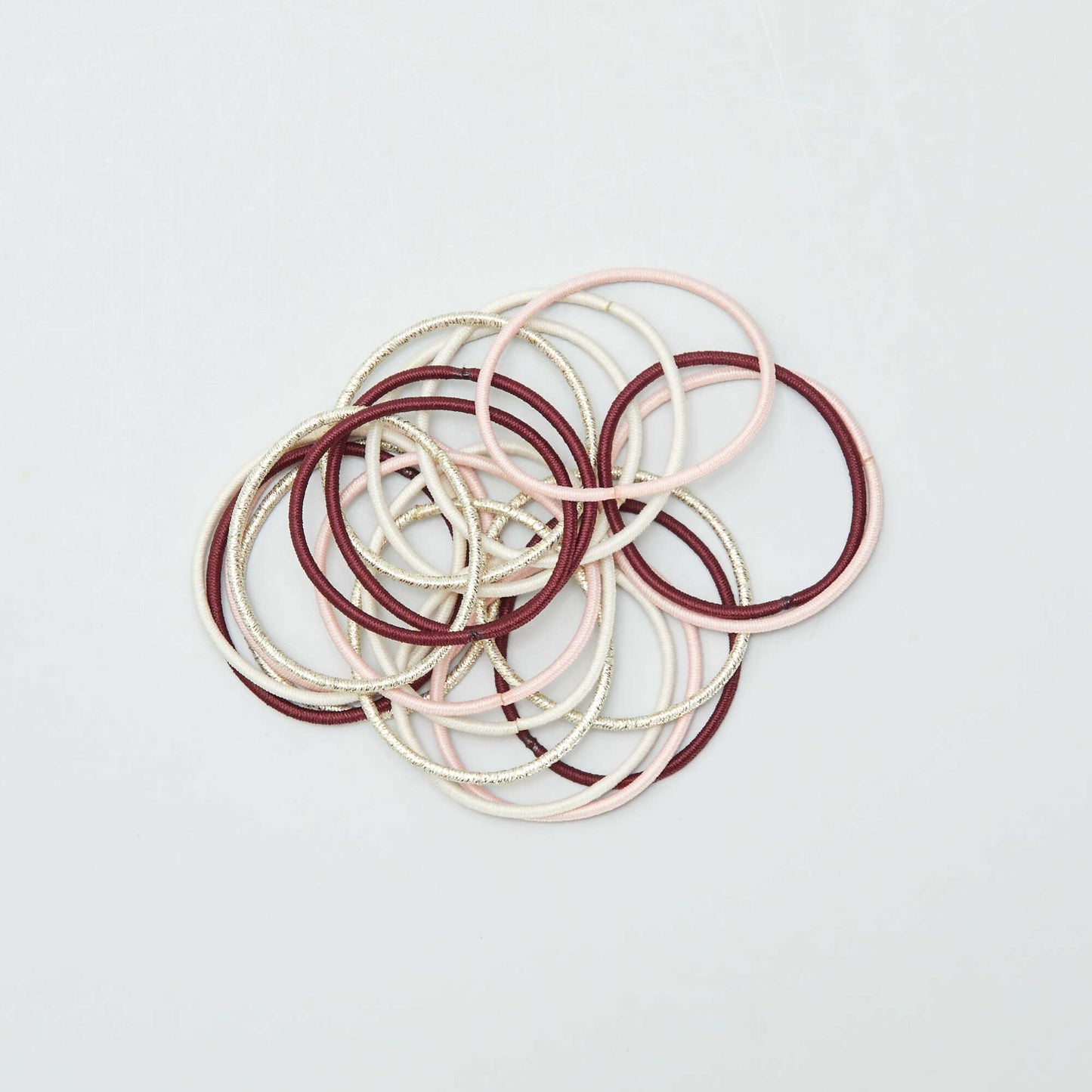 Pack of 20 thin hair ties PINK