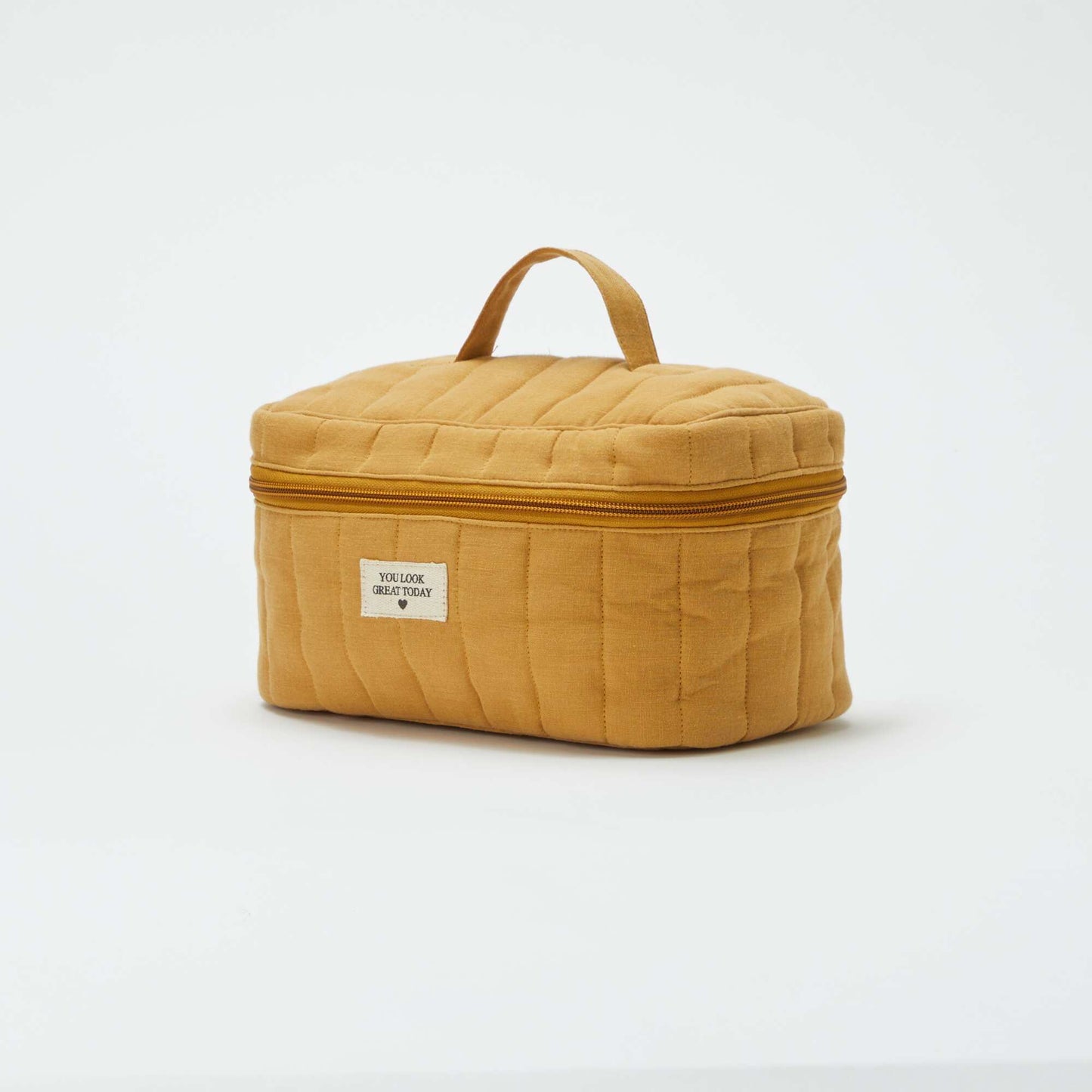 Cotton gauze vanity case YELLOW