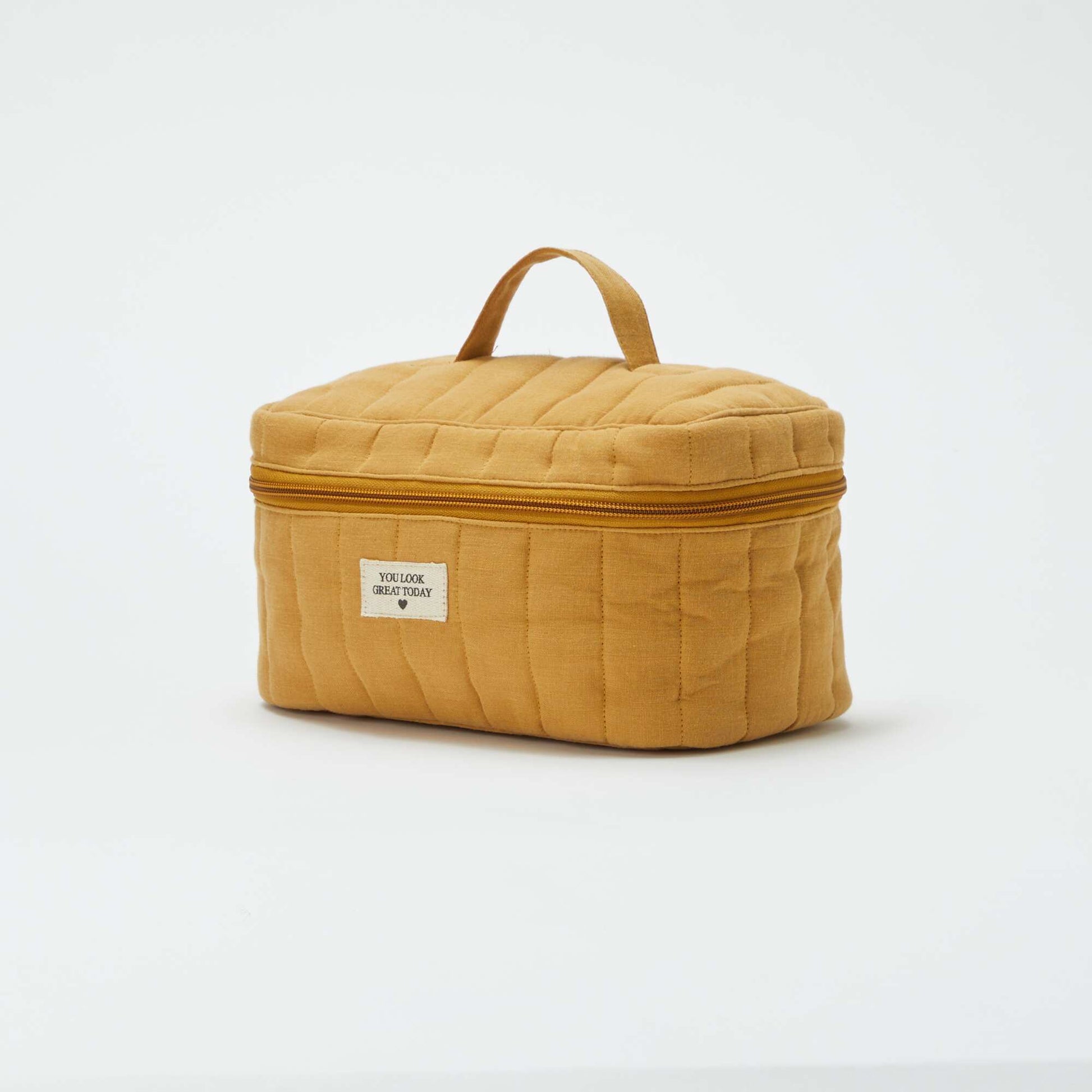 Cotton gauze vanity case YELLOW