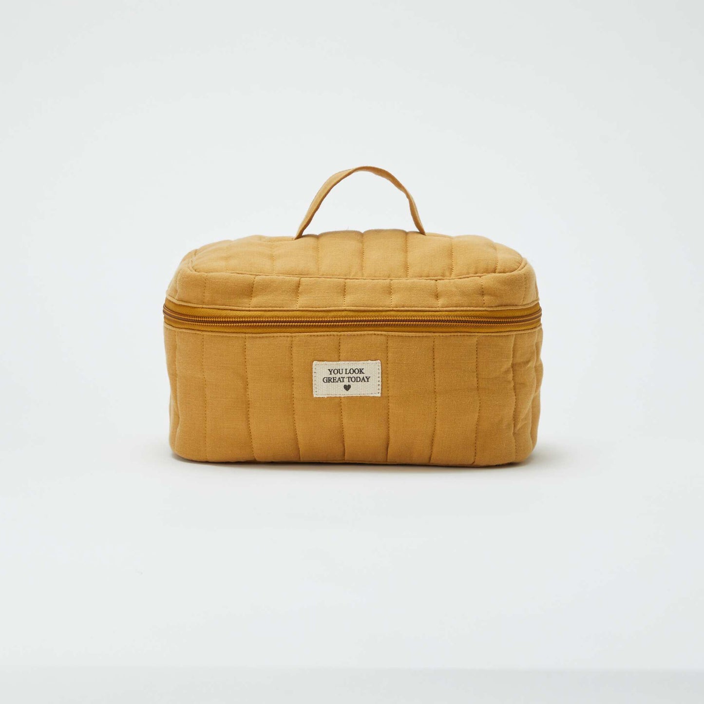 Cotton gauze vanity case YELLOW