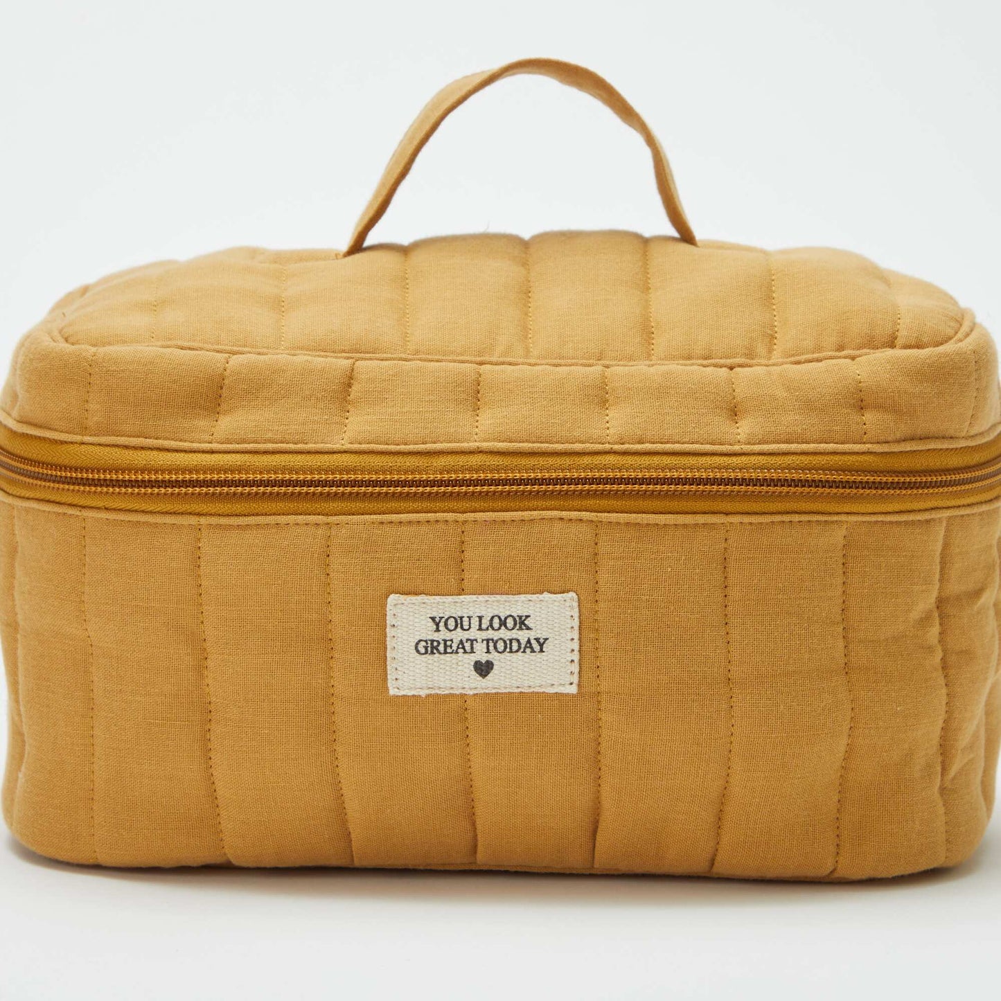 Cotton gauze vanity case YELLOW