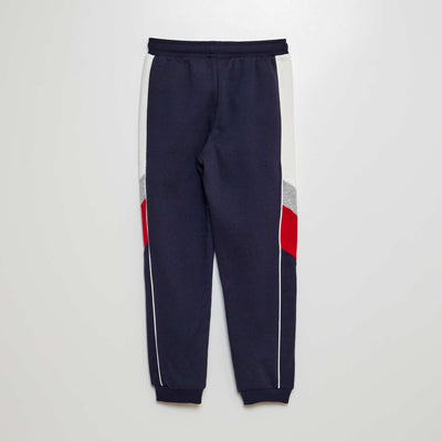 بنطلون رياضي من قماش سويت شيرت ملون باللون الأزرق