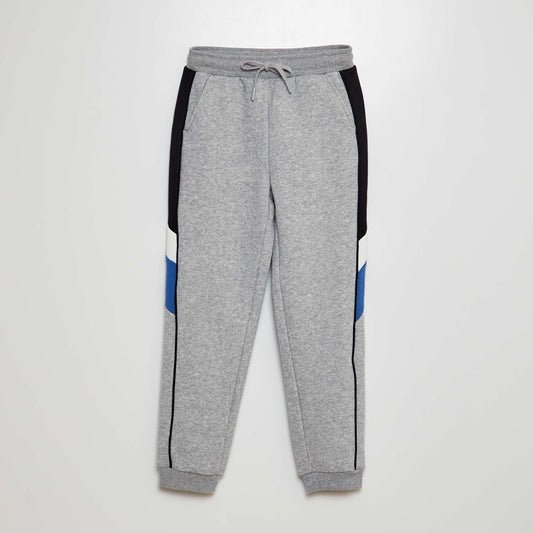 Colourblock sweatshirt fabric joggers GREY