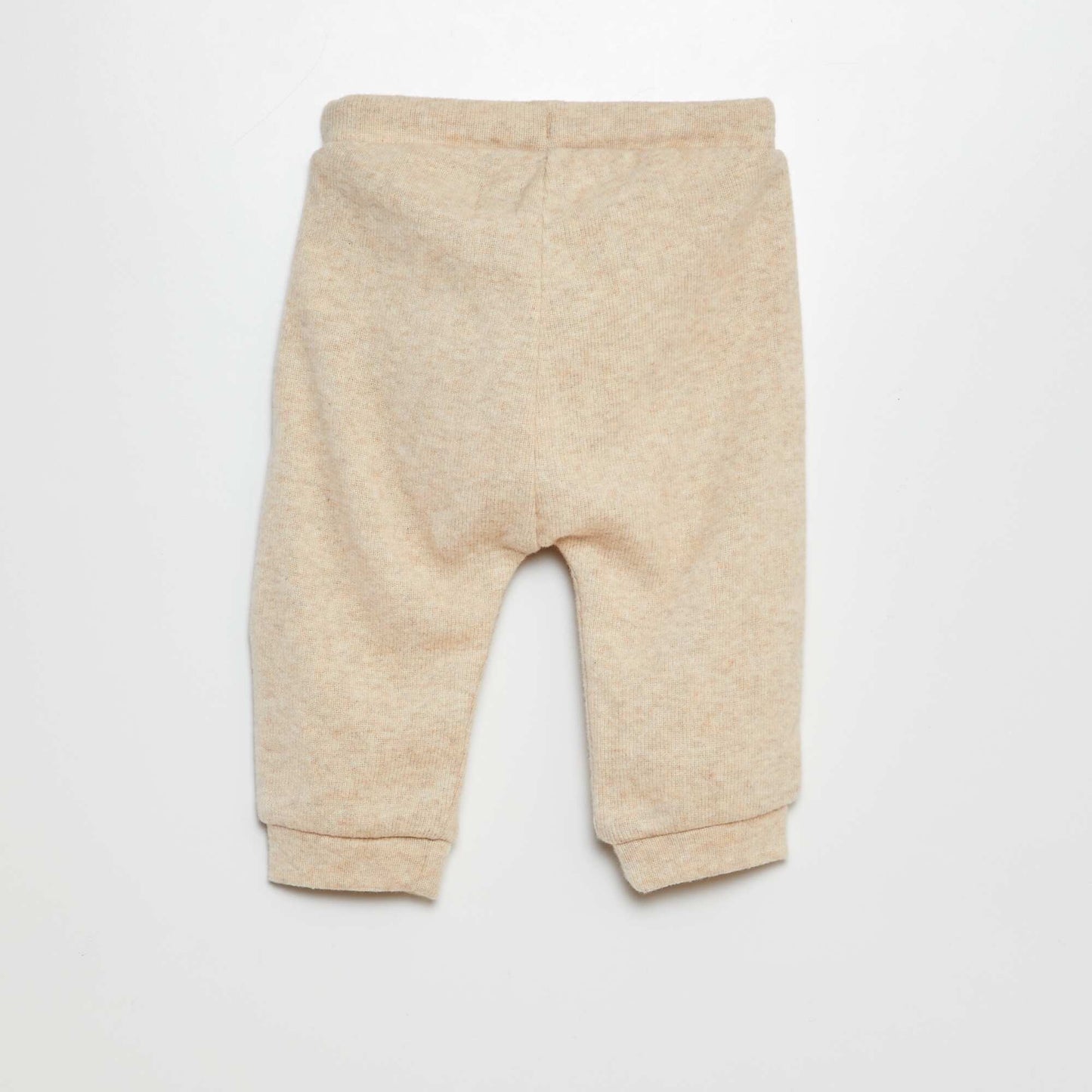 Plush knit trousers BEIGE