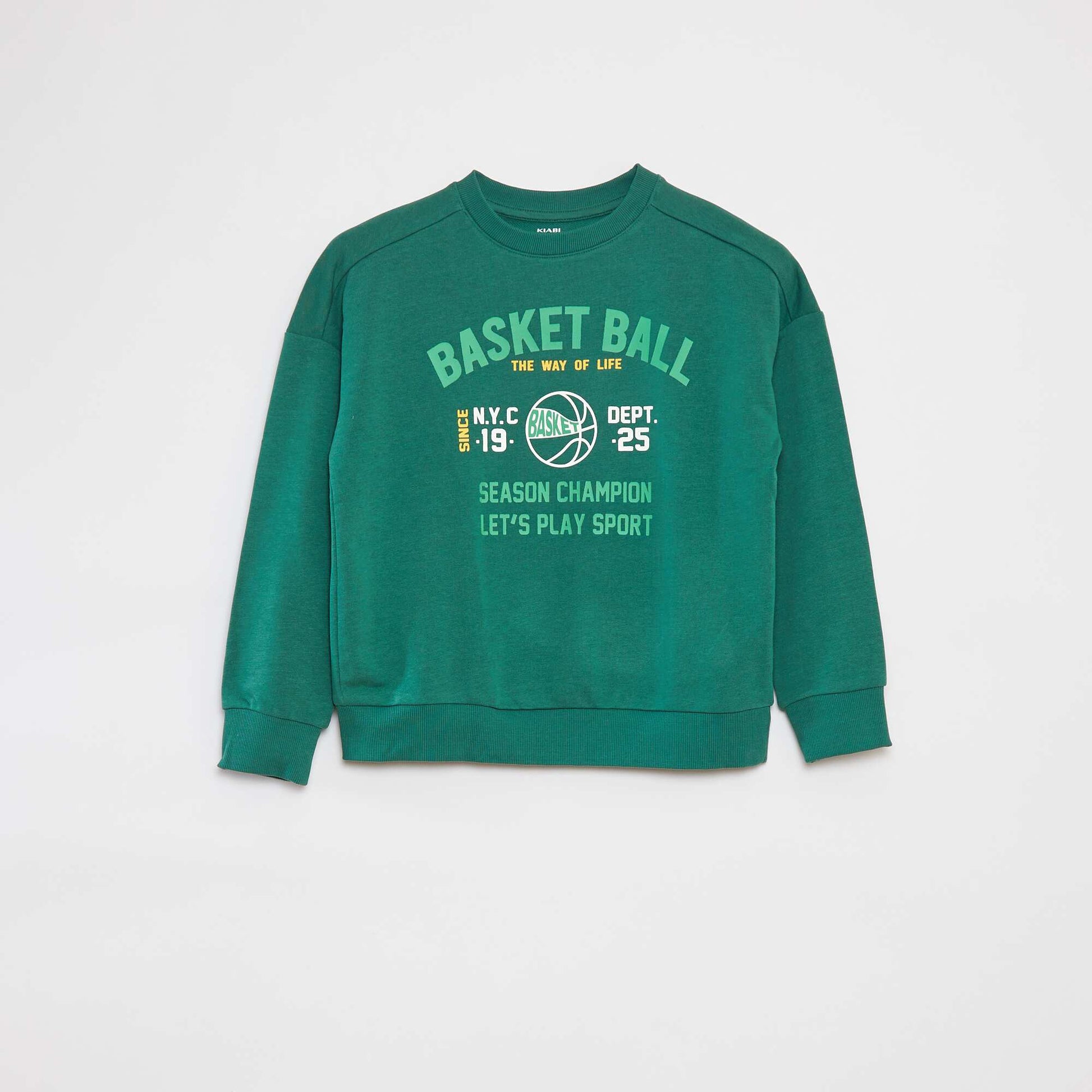 Printed sweatshirt and trousers set - 2-piece set GREEN