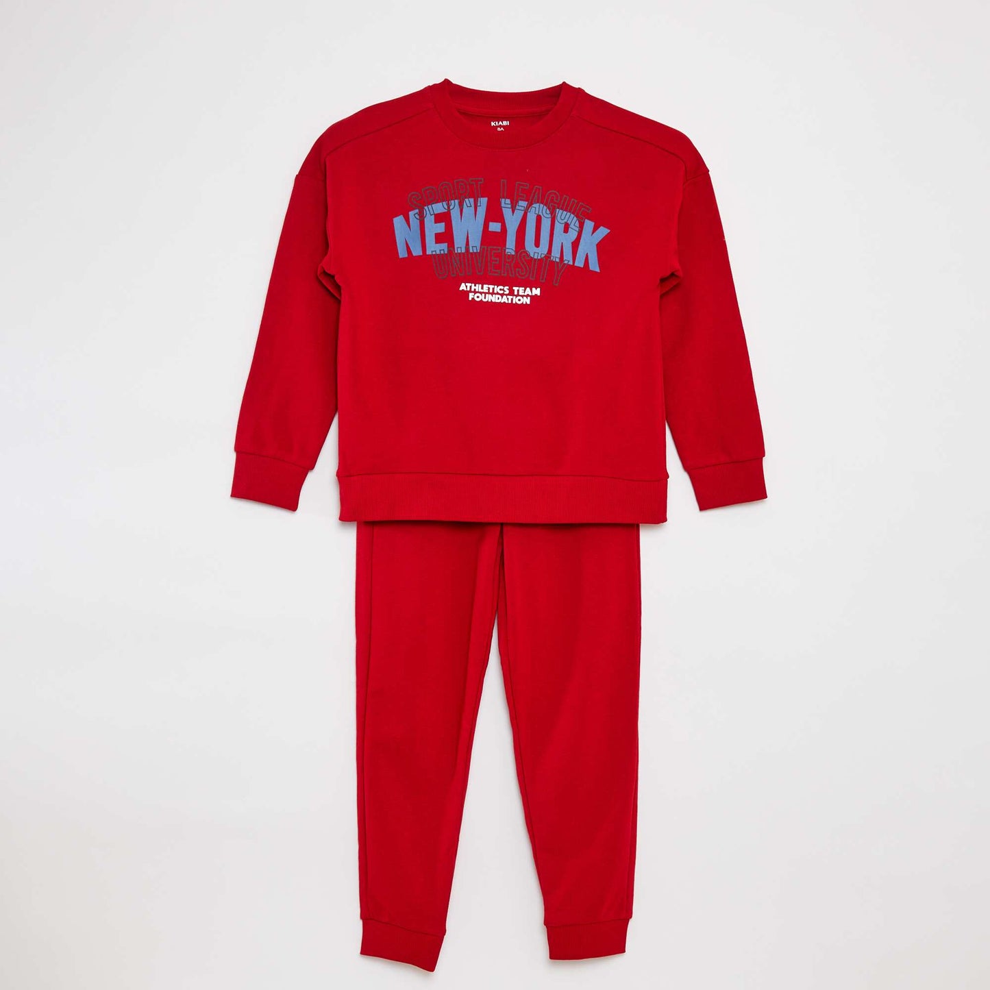 Printed sweatshirt and trousers set - 2-piece set RED