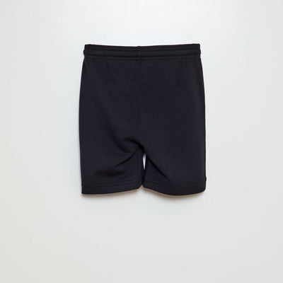 Lightweight sweatshirt fabric shorts BLACK