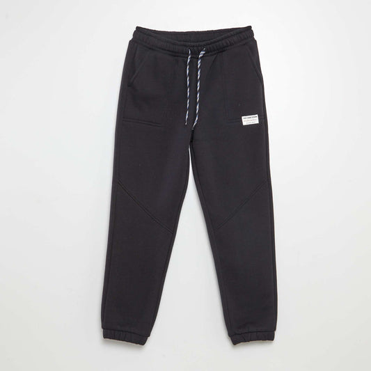 Sweatshirt fabric joggers BLACK