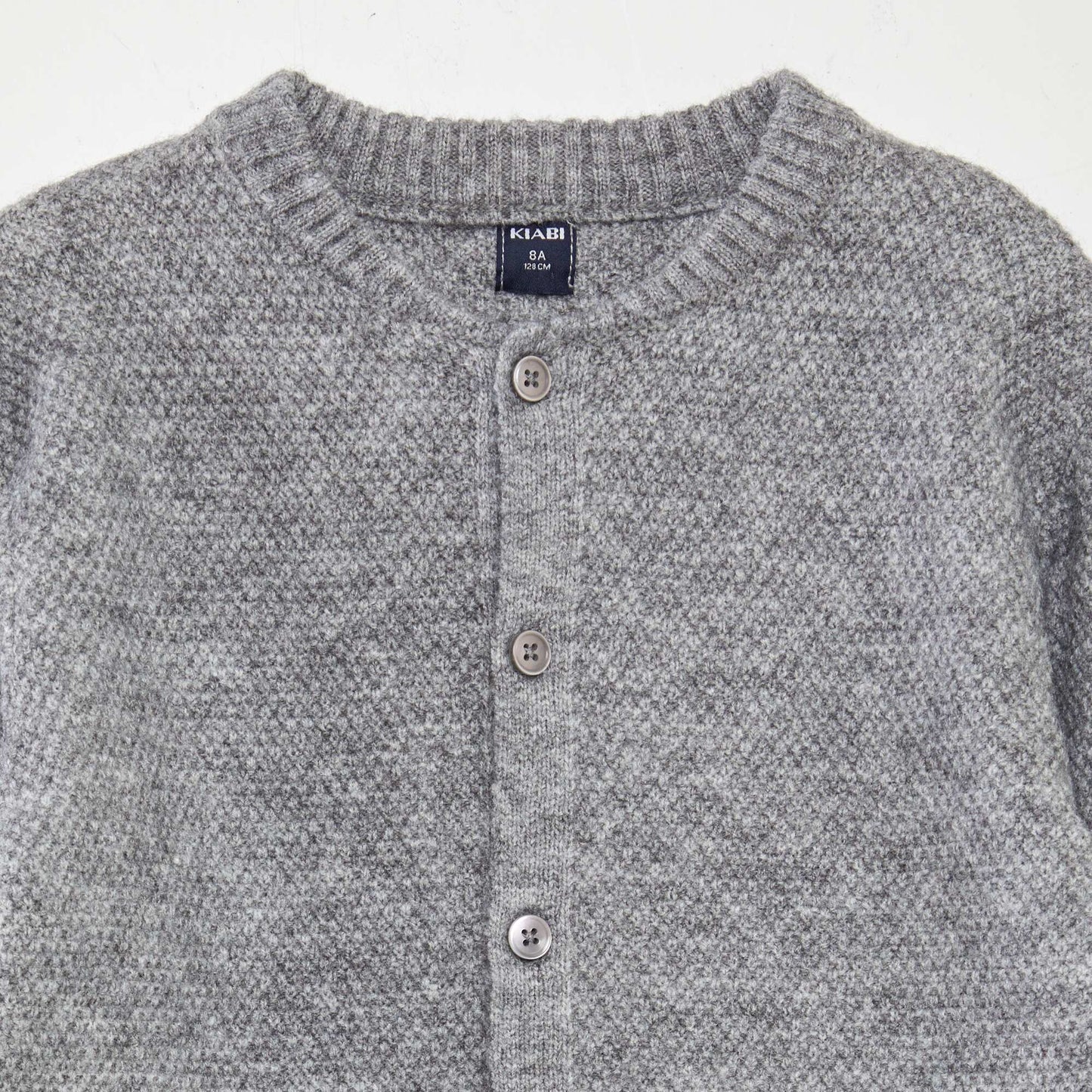 Warm garter stitch cardigan GREY