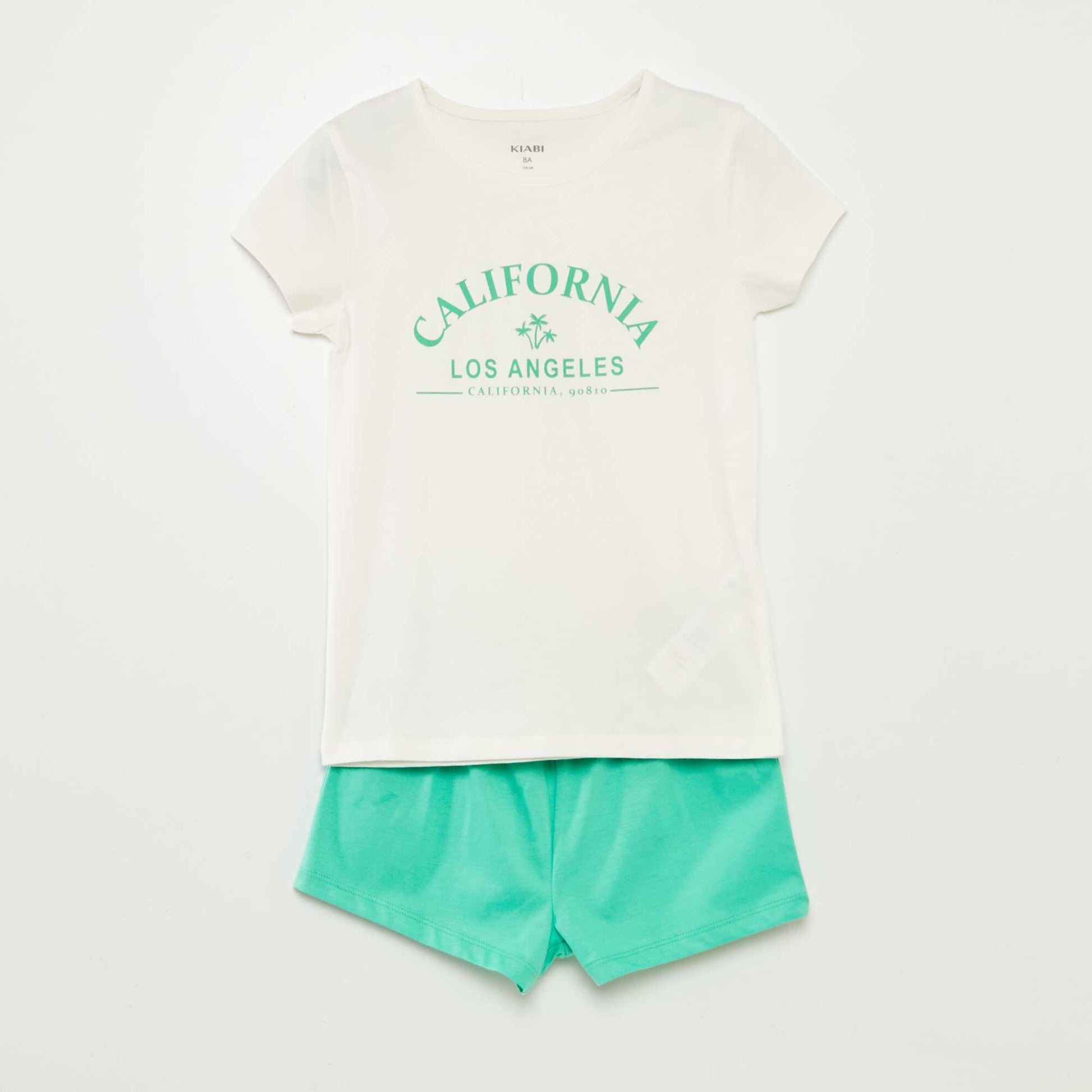 T-shirt + shorts pyjama set - 2-piece set WHITE