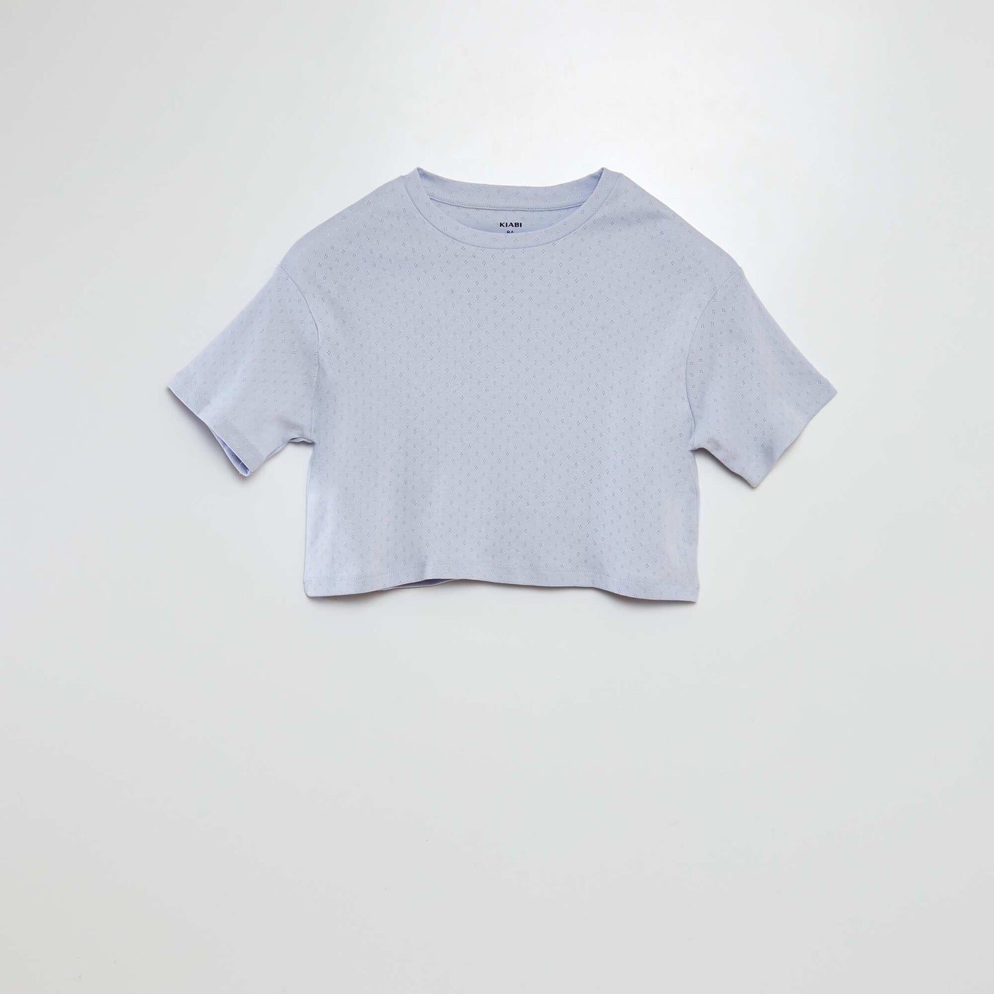 Pointelle T-shirt + shorts pyjama set BLUE