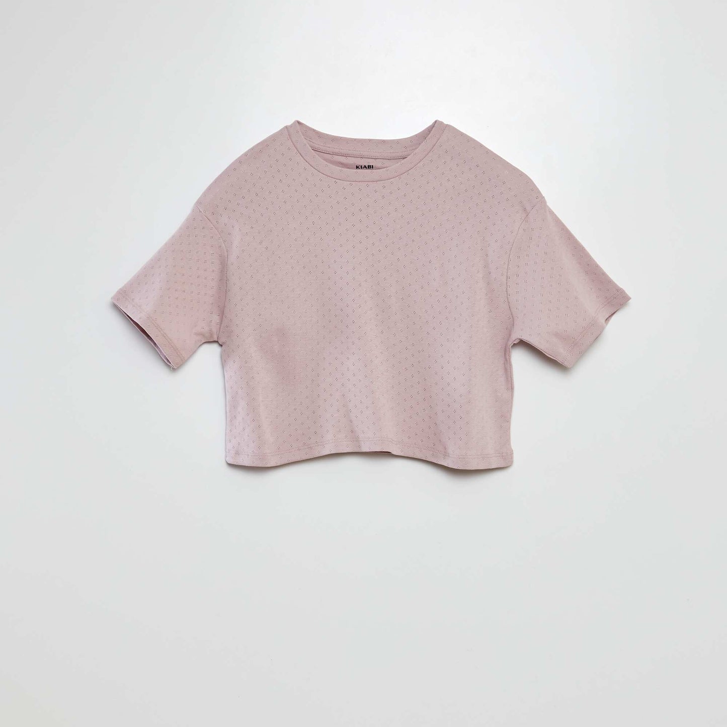 Pointelle T-shirt + shorts pyjama set PURPLE