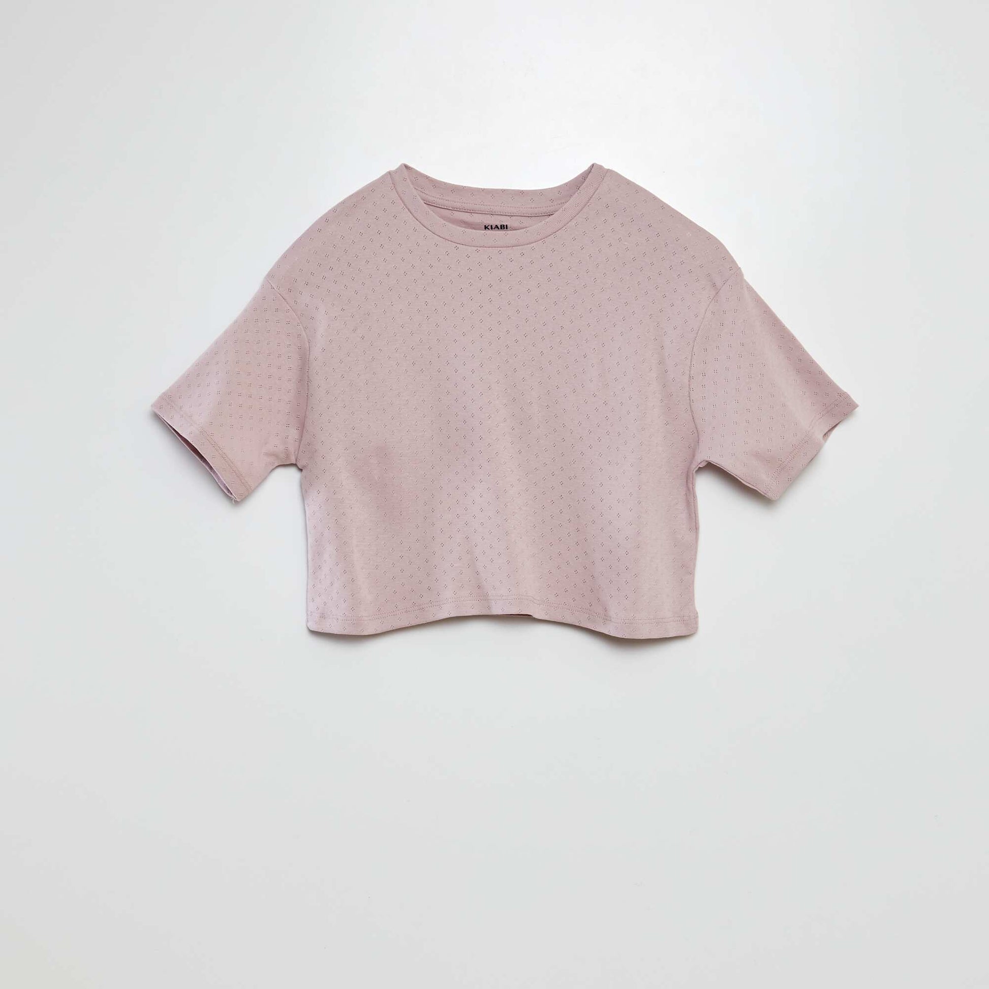 Pointelle T-shirt + shorts pyjama set PURPLE