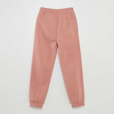 Plain sweatshirt fabric joggers PINK