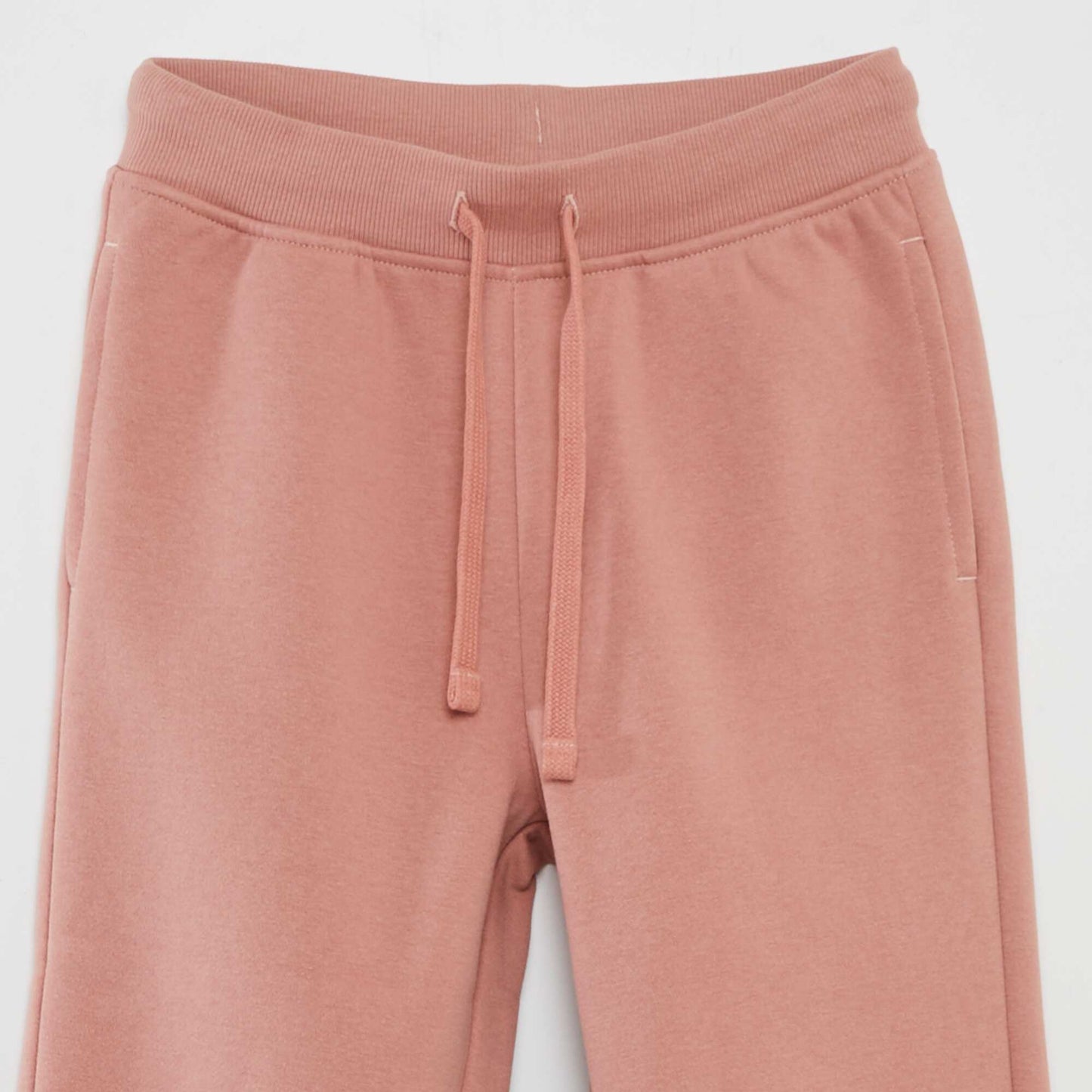 Plain sweatshirt fabric joggers PINK