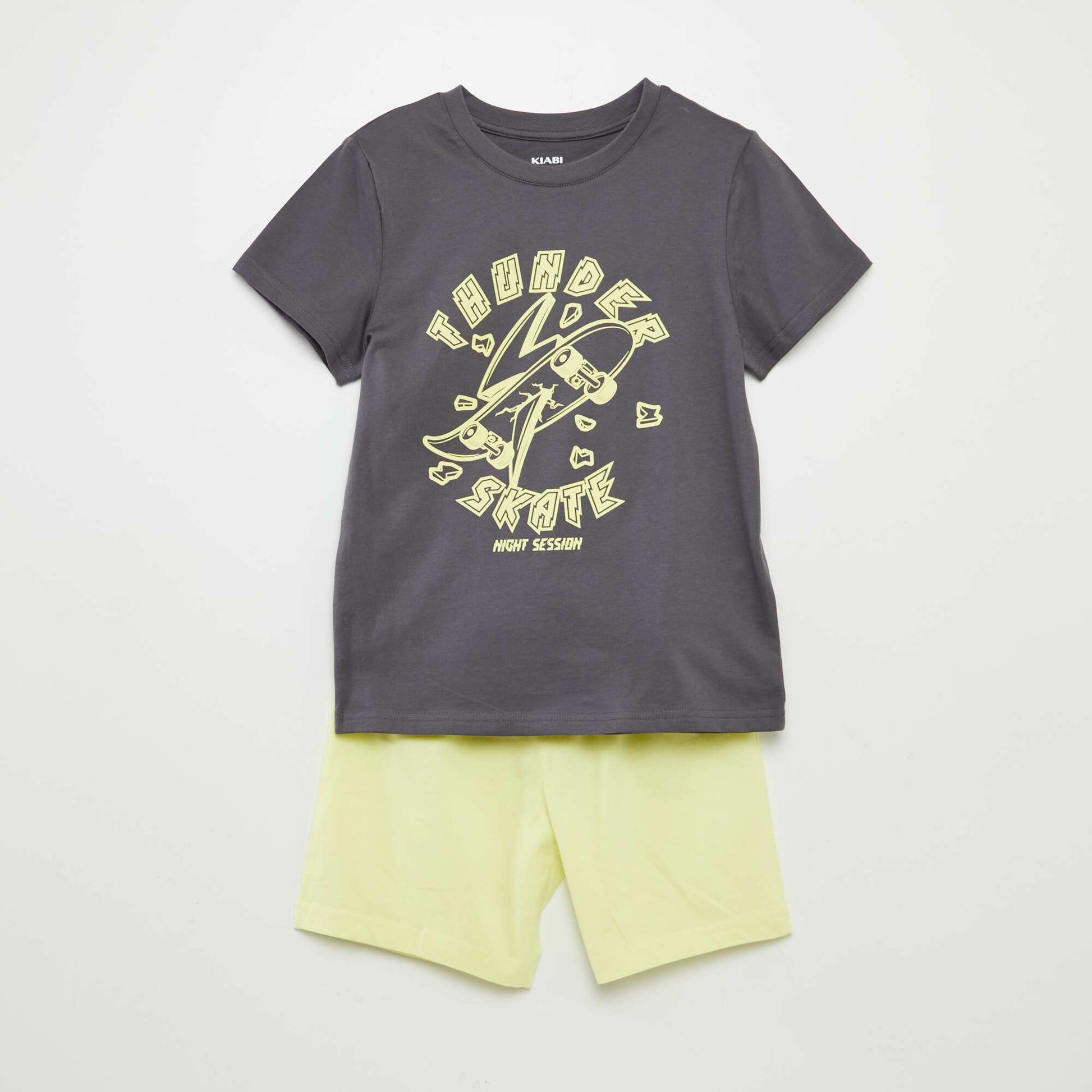 Short pyjama set - 2-piece set BLACK