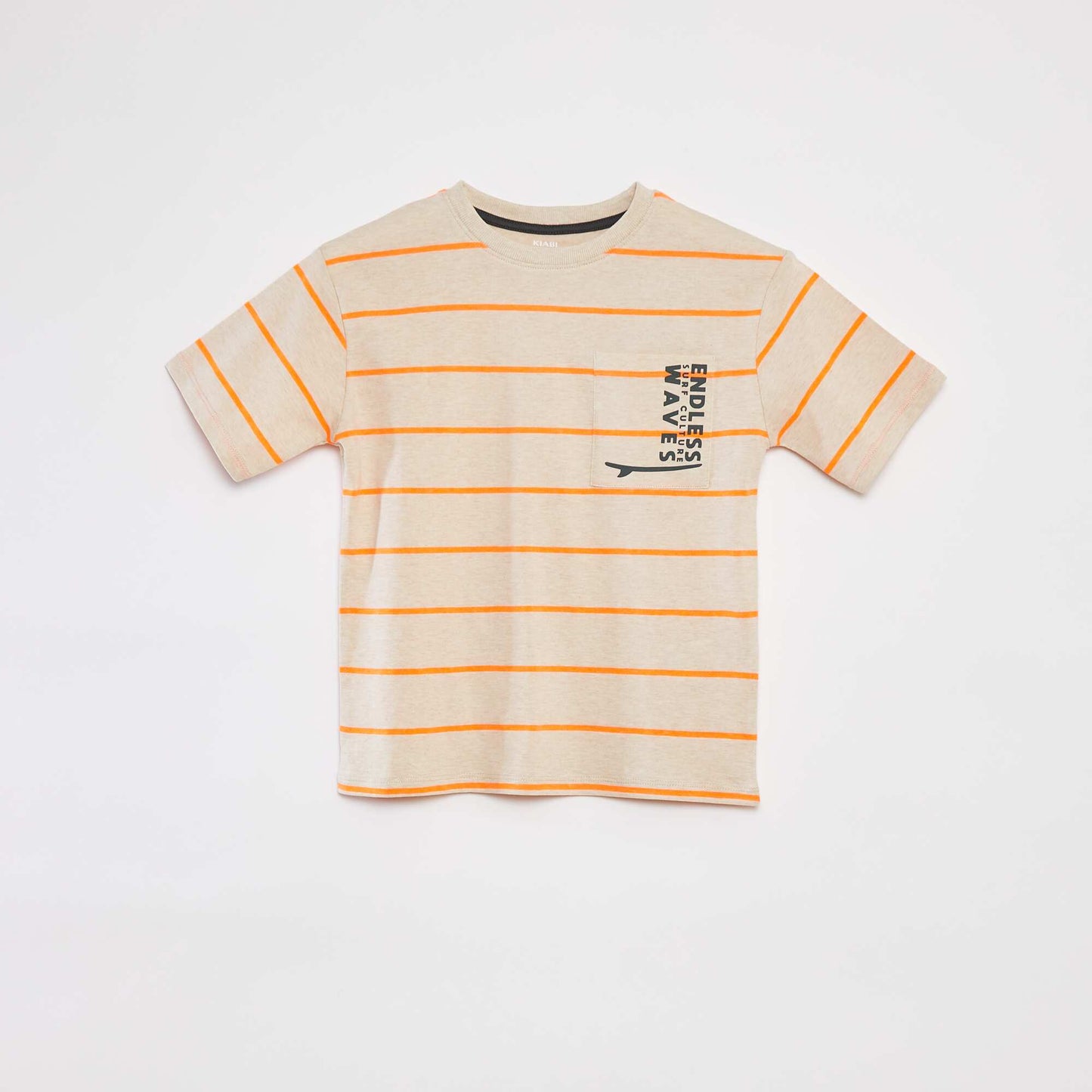 2-piece short pyjama set - printed T-shirt + shorts BEIGE
