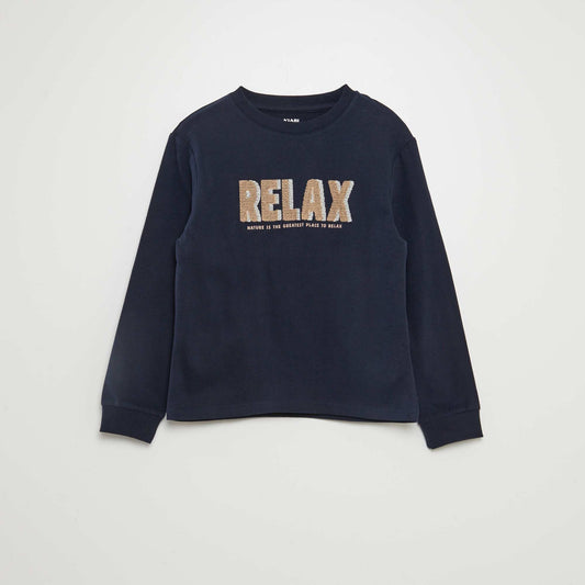 قميص جيرسي ثقيل الوزن باللون الأزرق