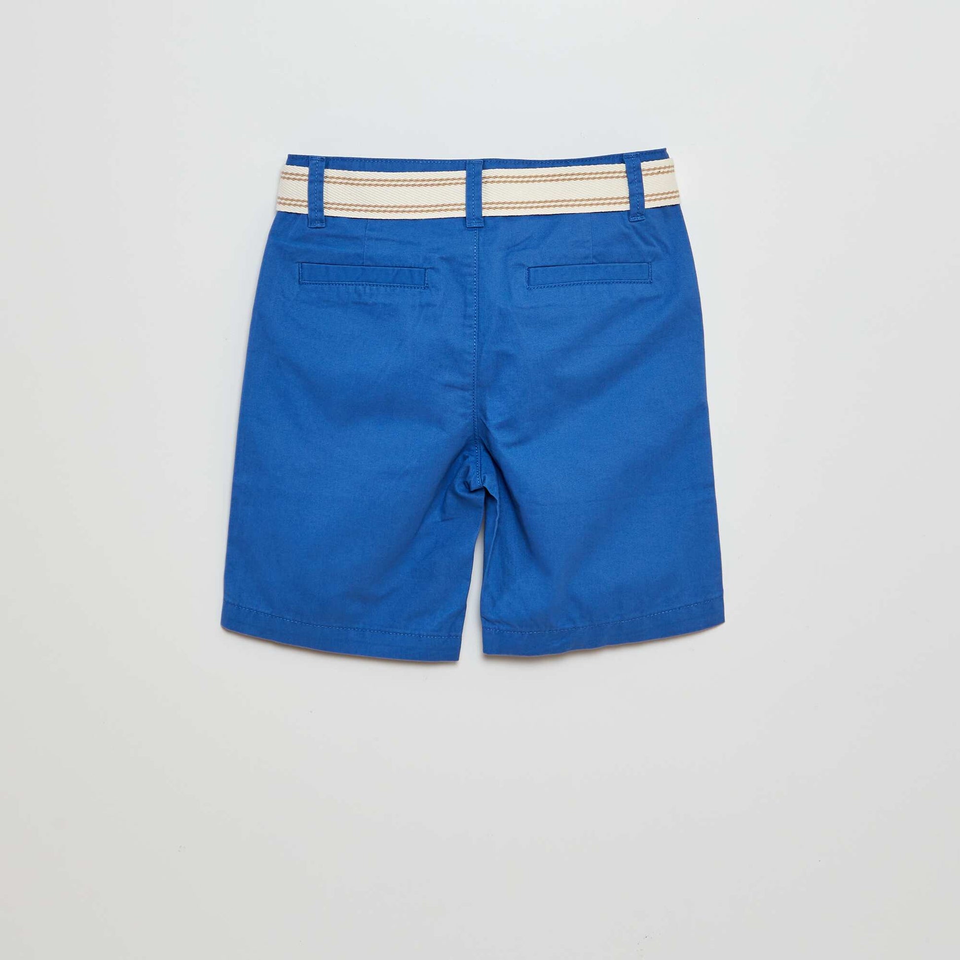 Lightweight Bermuda shorts with belt BLUE