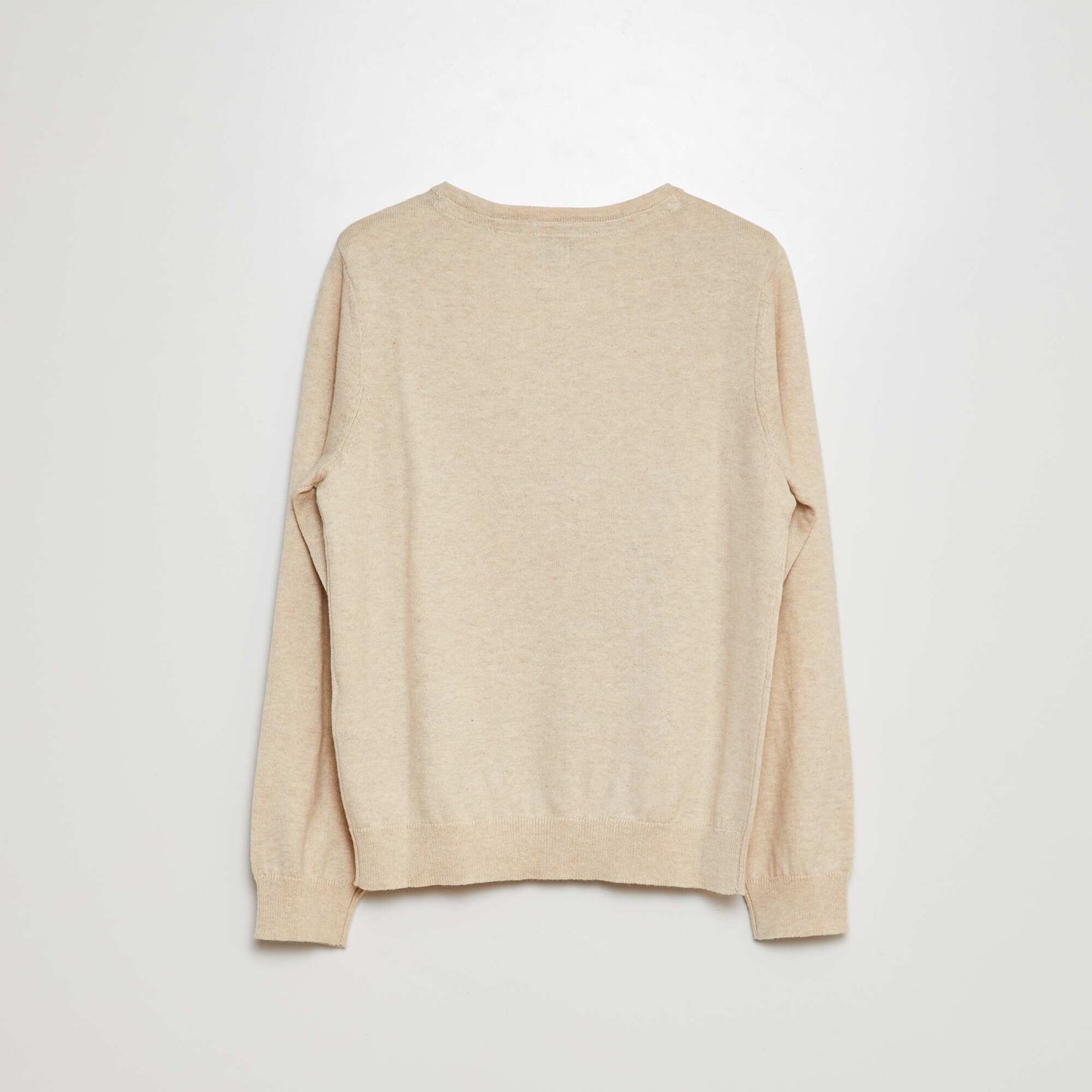 Plain knit cardigan BEIGE