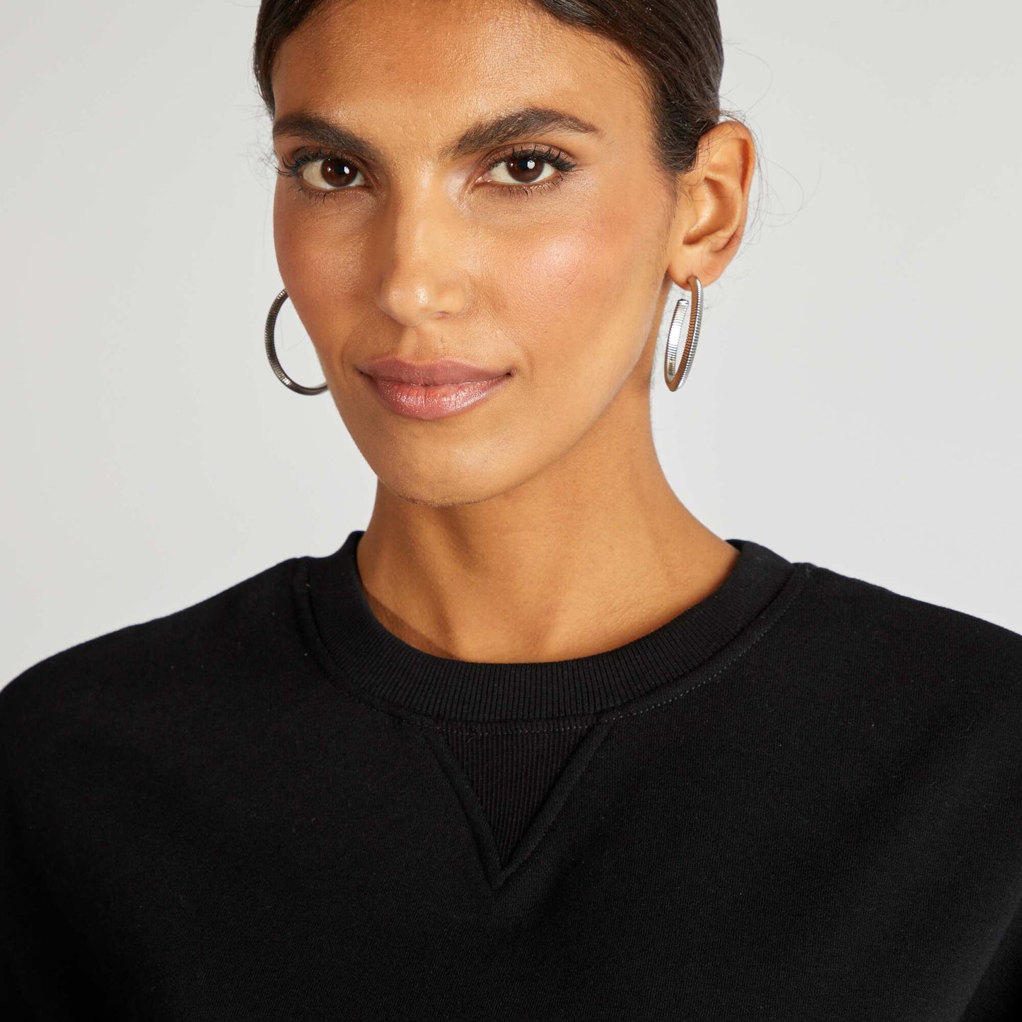 Plain sweatshirt BLACK