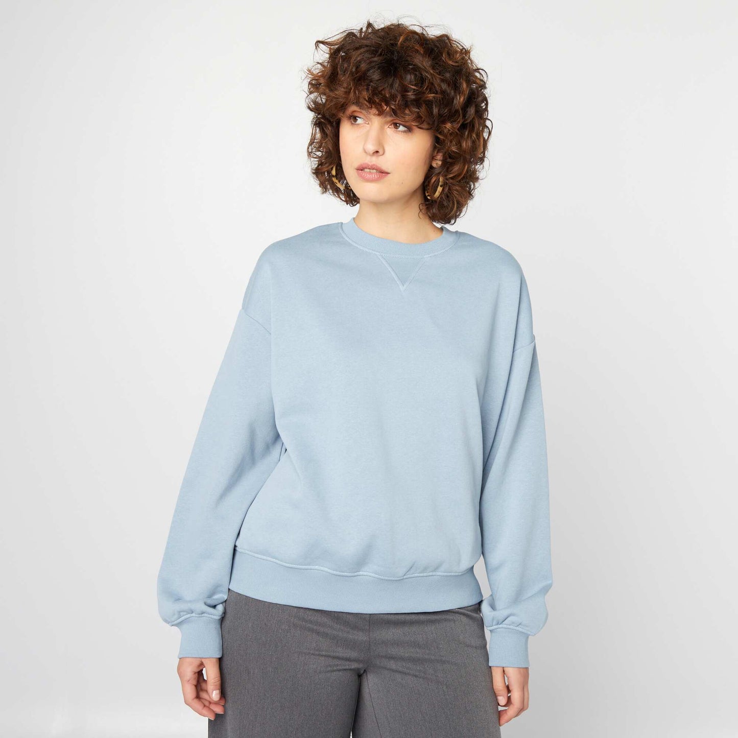 Plain sweatshirt BLUE