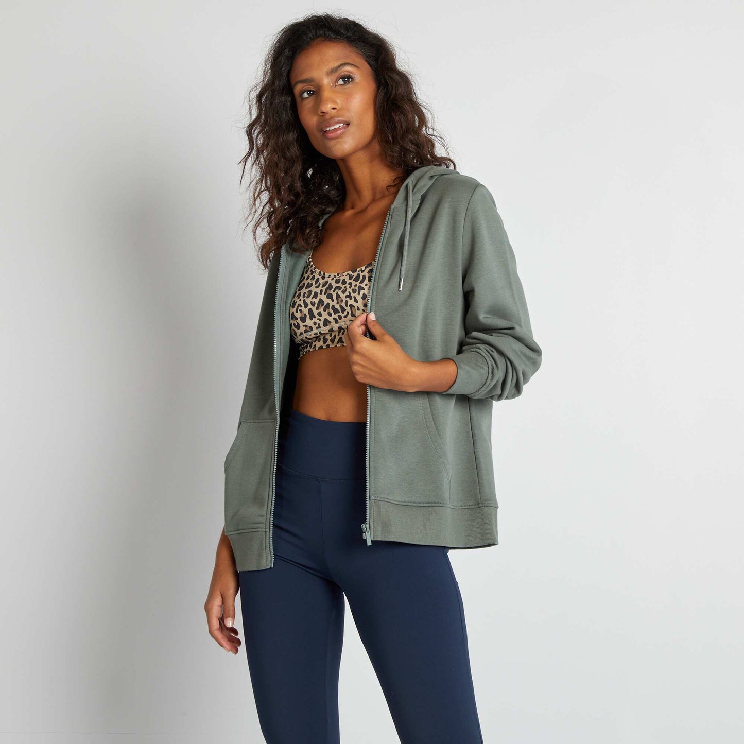 Zip-up hoodie GREEN