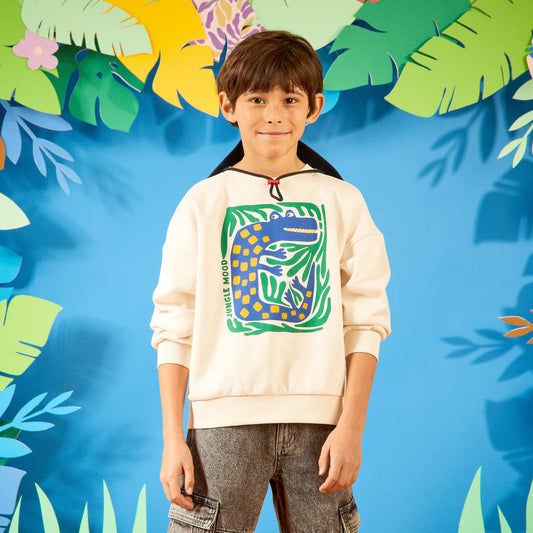 Printed sweatshirt - Grafik Edition WHITE