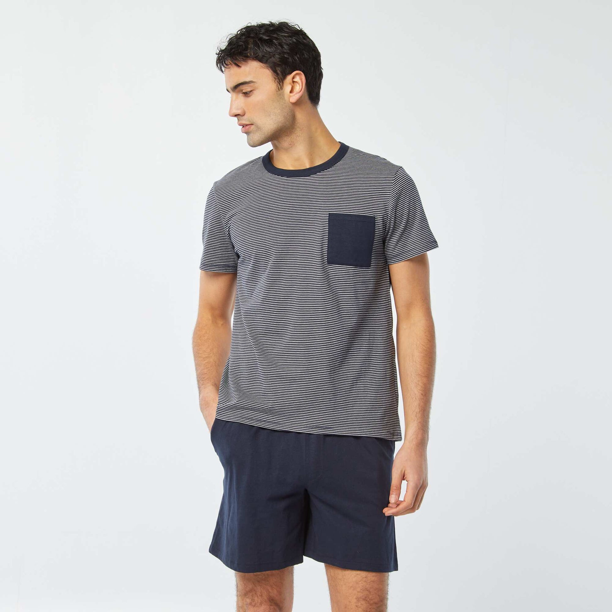 T-shirt and shorts pyjama set - 2 pockets BLUE