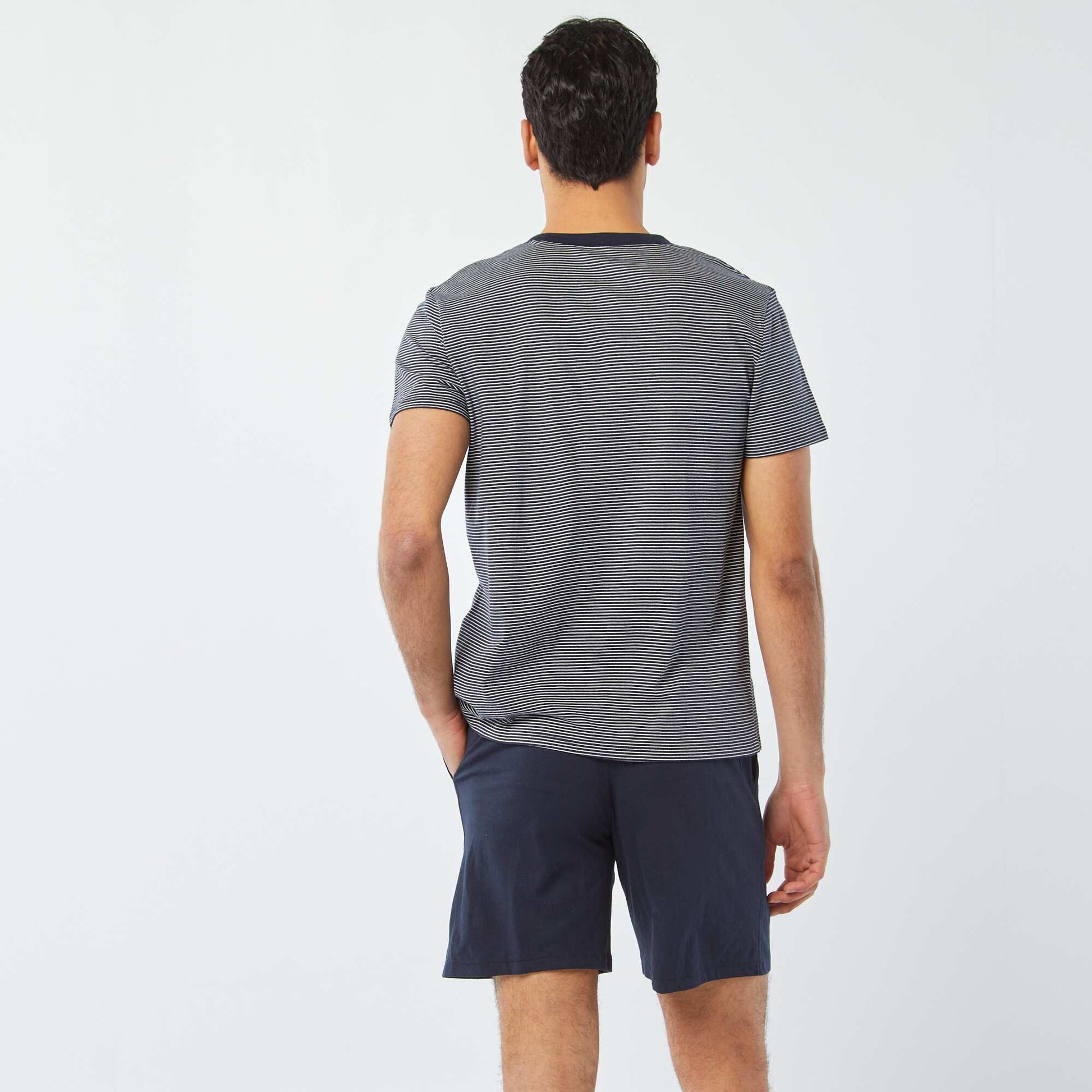 T-shirt and shorts pyjama set - 2 pockets BLUE