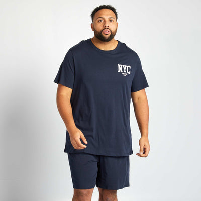 T-shirt and shorts pyjama set - 2-piece set BLUE