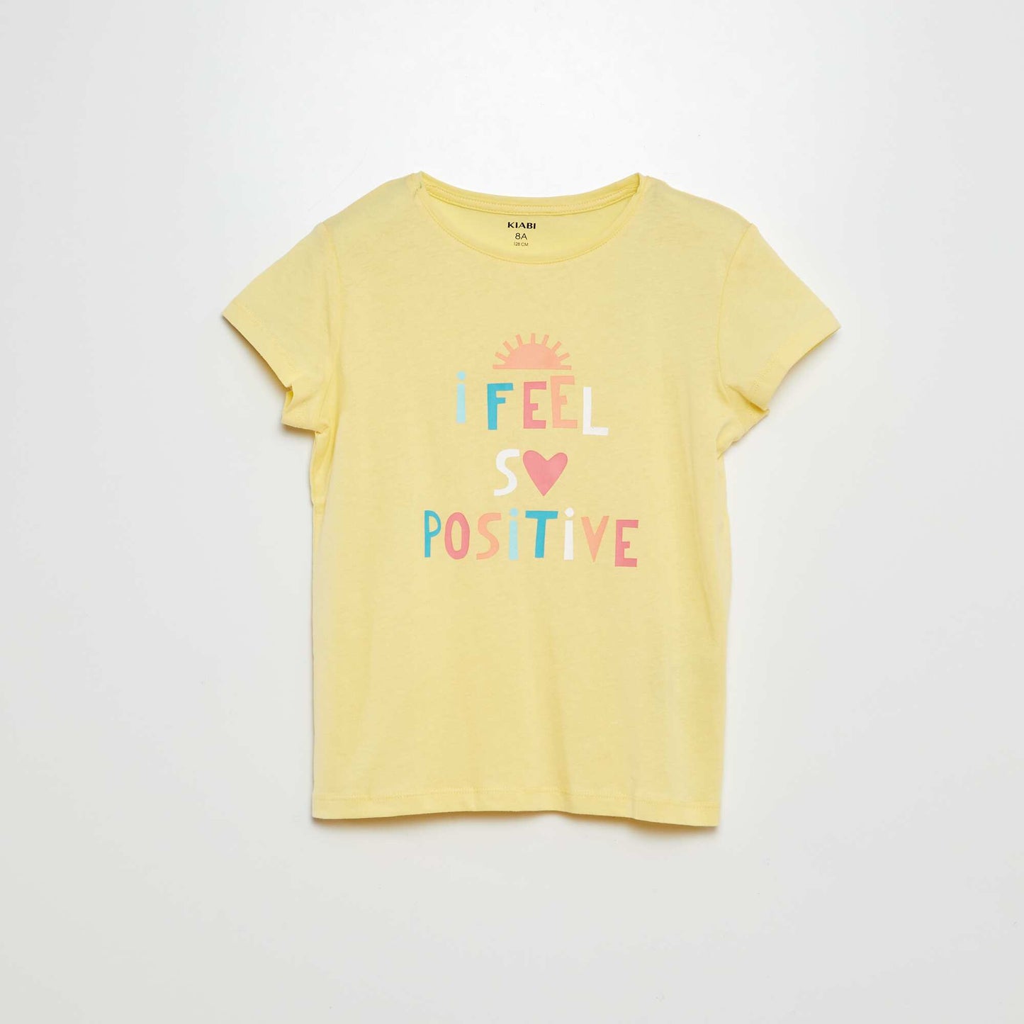 Printed basic T-shirt YELLOW