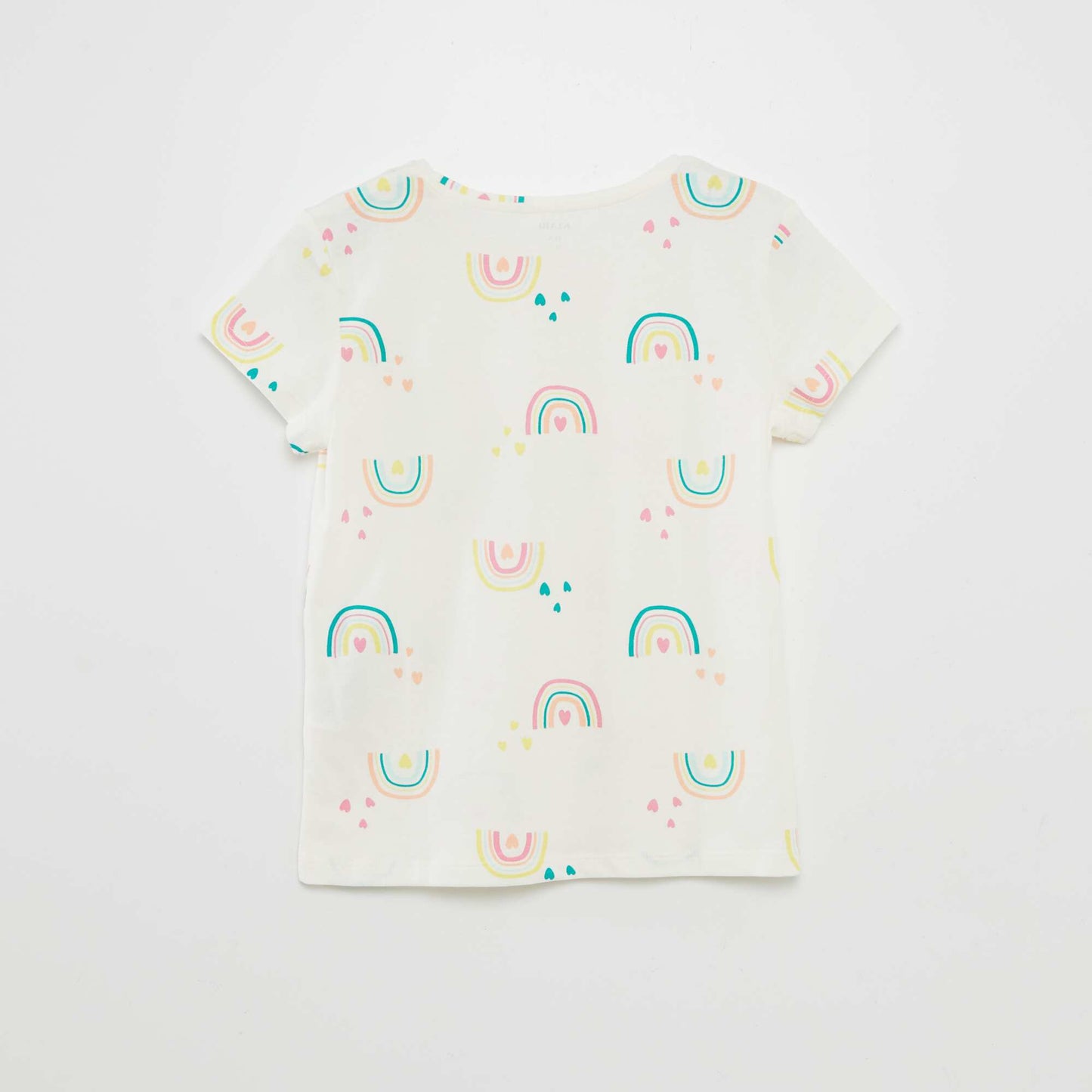 Printed basic T-shirt BEIGE