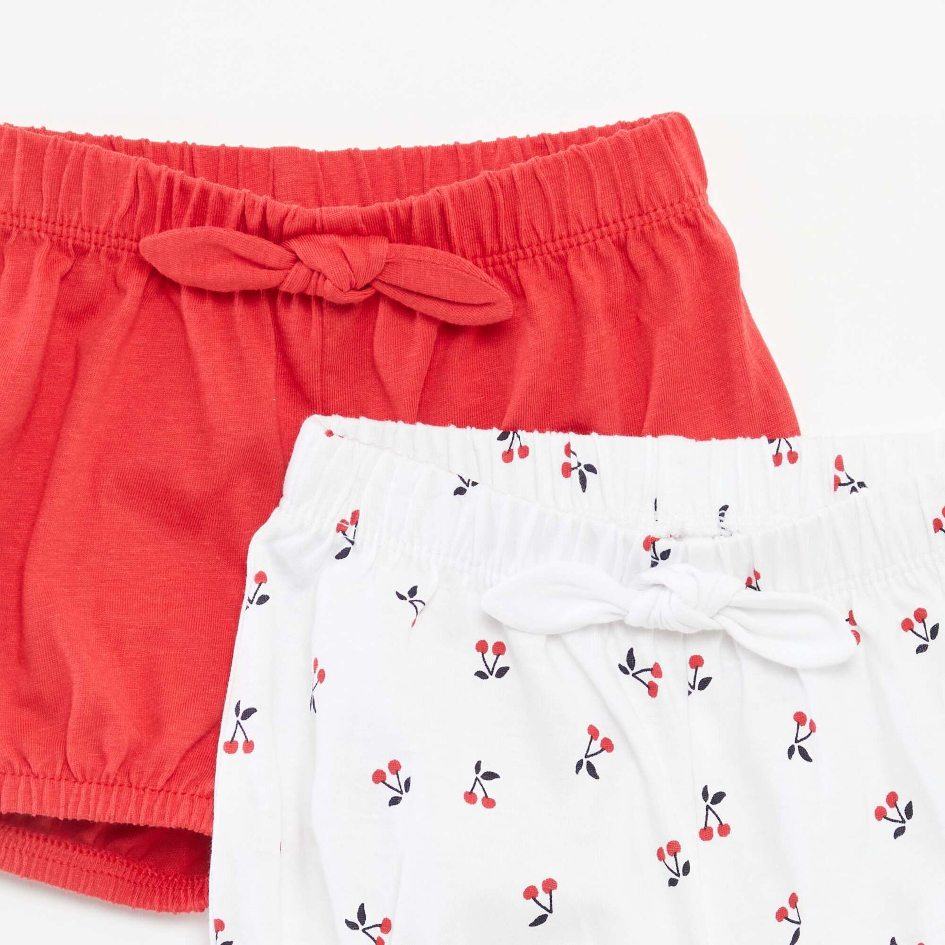 Pack of shorts with bows - 2-piece set RED