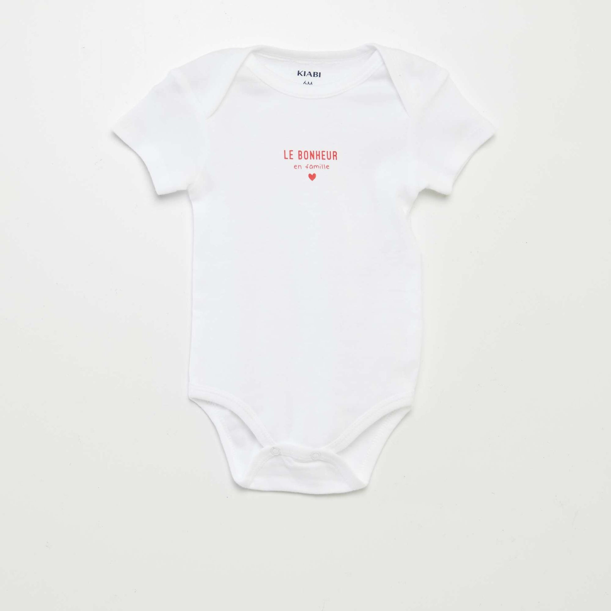 Printed cotton bodysuits - Pack of 3 WHITE