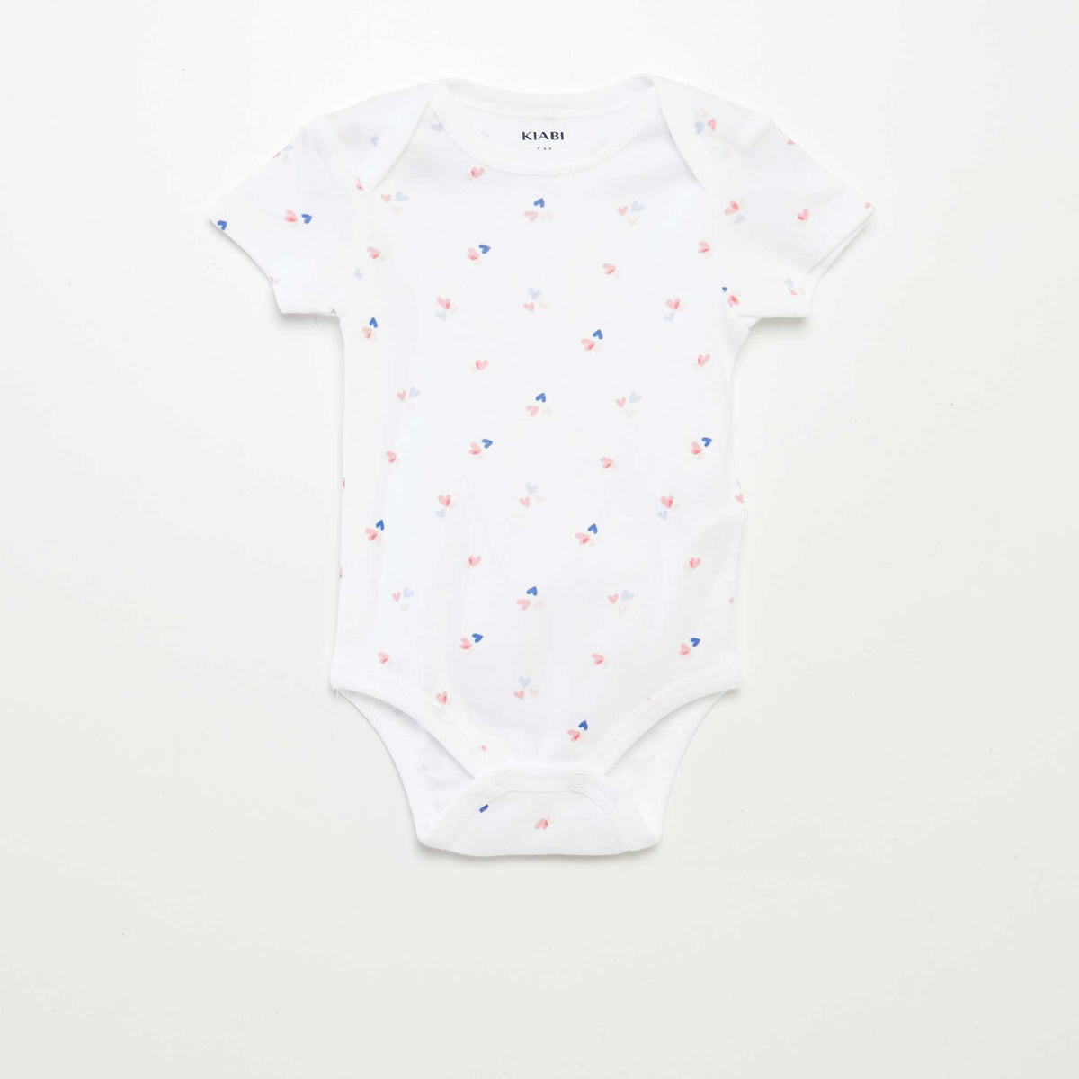 Pack of 3 Printed Cotton Bodysuits WHITE