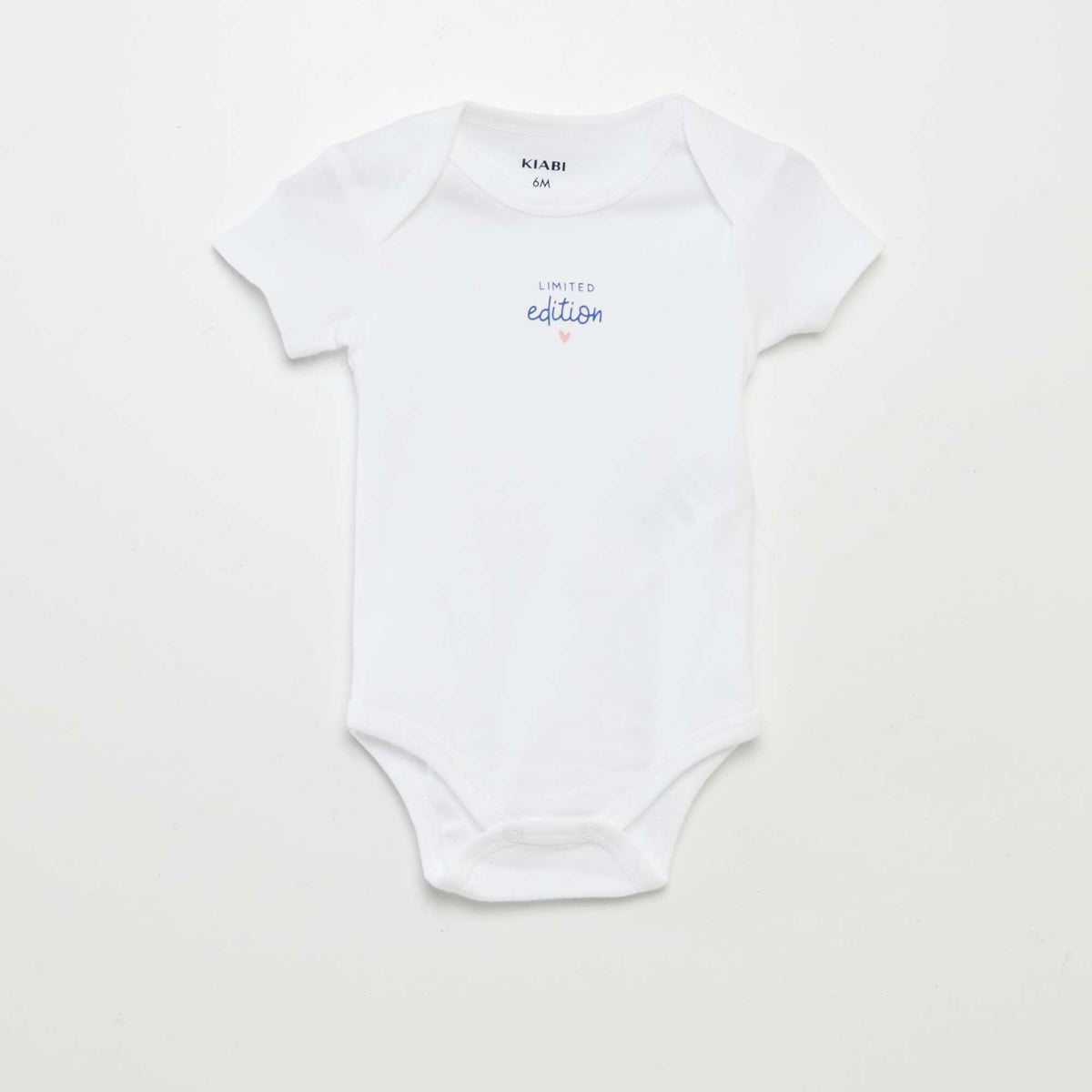 Pack of 3 Printed Cotton Bodysuits WHITE